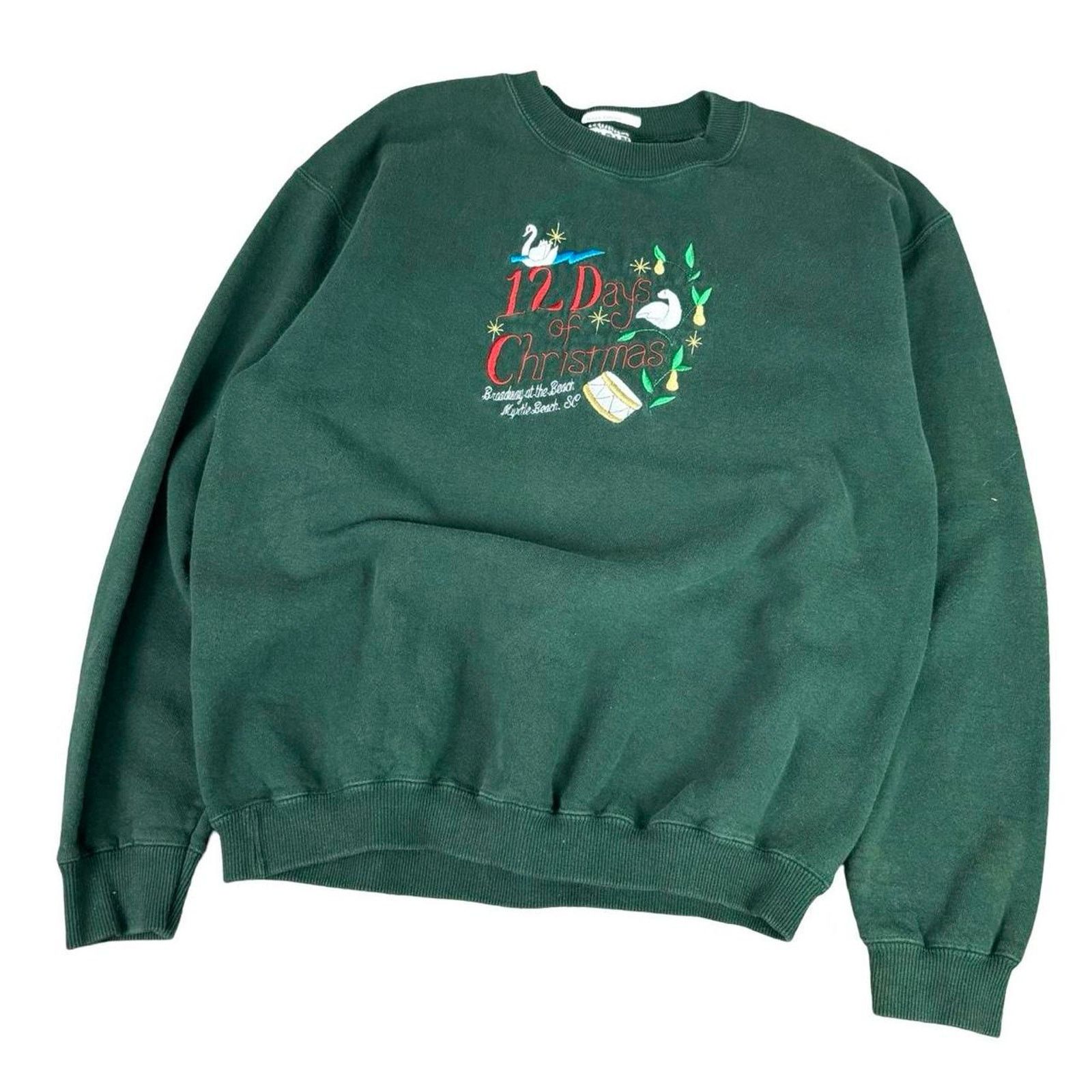 American Retro × Vintage 90s Christmas Holiday Embroidered Crewneck Sweatshirt Size L / US 10 / IT 46 - 2 Thumbnail
