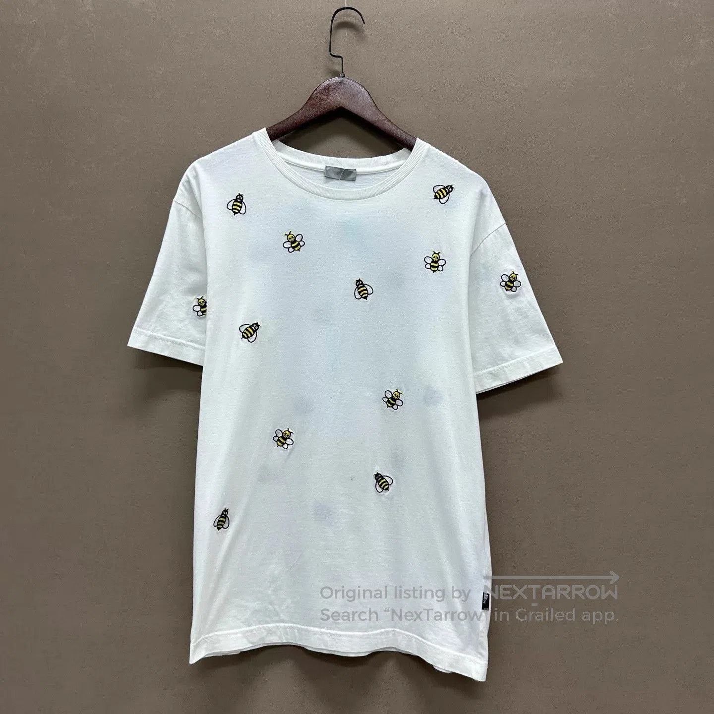 Dior White Short Sleeve Bee Print T. Size US M / EU 48-50 / 2 - 1 Thumbnail
