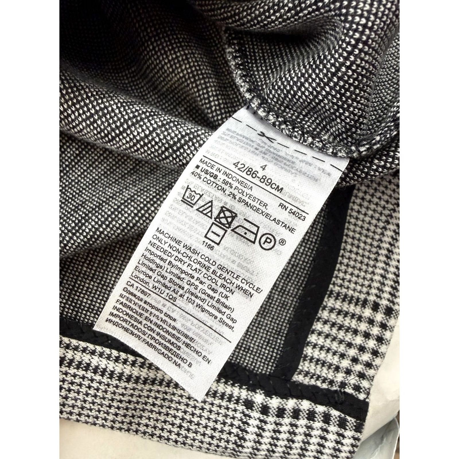Banana Republic Banana Republic Dress Womens 4 Gray Plaid V Neck Sheath Knee Length Work Office Size S / US 4 / IT 40 - 3 Thumbnail