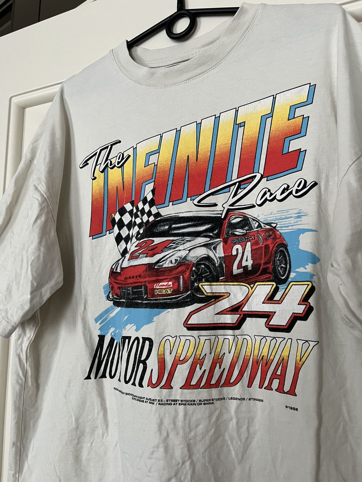 NASCAR Vintage 1996 NASCAR Speedway Racing Infinite Car T-Shirt Tee Size US XL / EU 56 / 4 - 4 Thumbnail