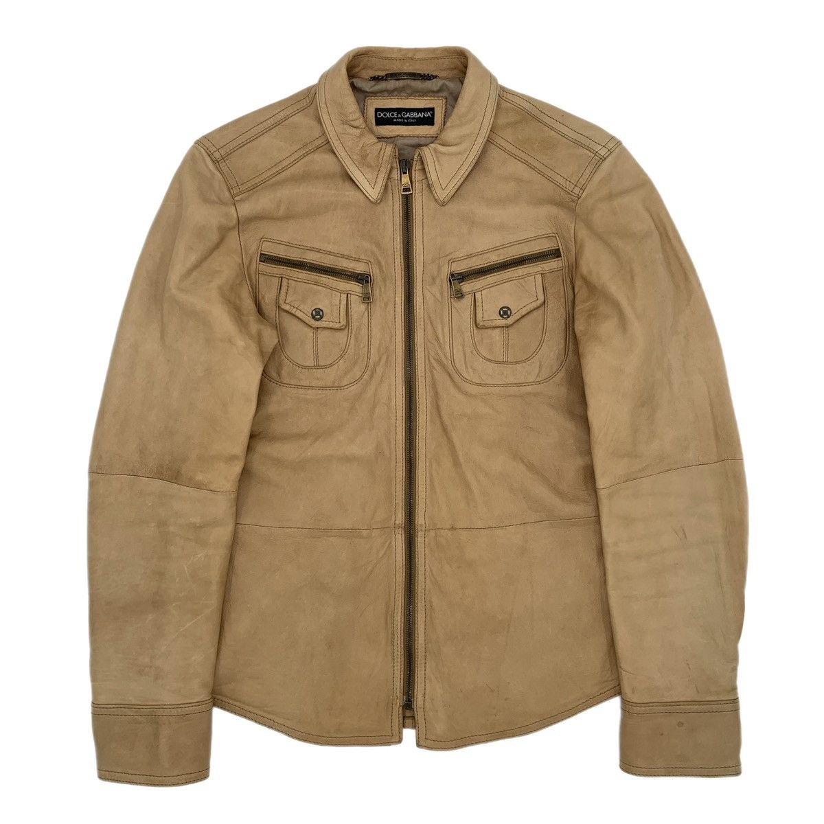 Dolce & Gabbana Dolce&Gabbana Leather Jacket Size US S / EU 44-46 / 1 - 1 Thumbnail