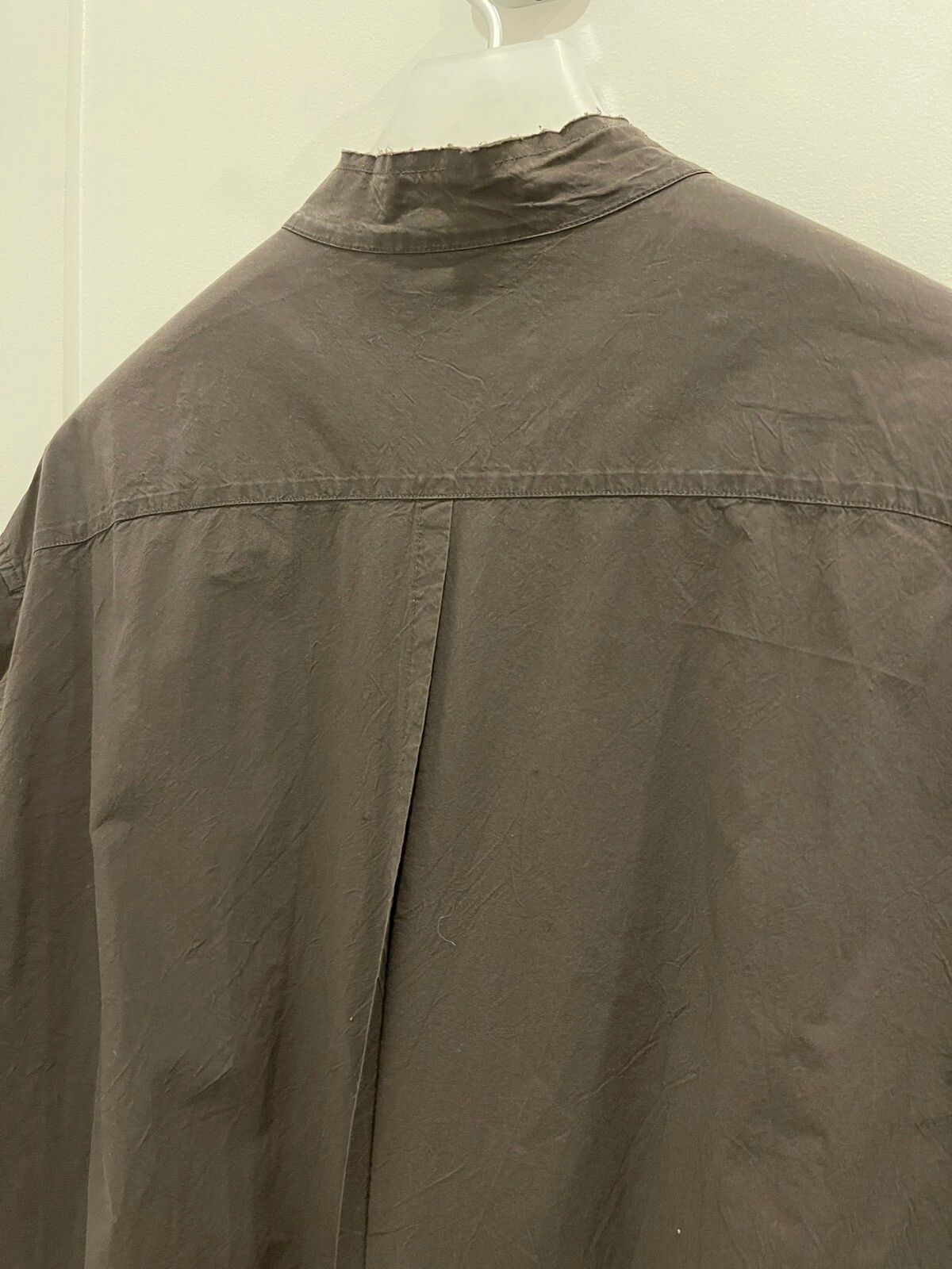 Issey Miyake Last Drop Vintage Raw Edge Stand Collar Overshirt Size US L / EU 52-54 / 3 - 8 Thumbnail