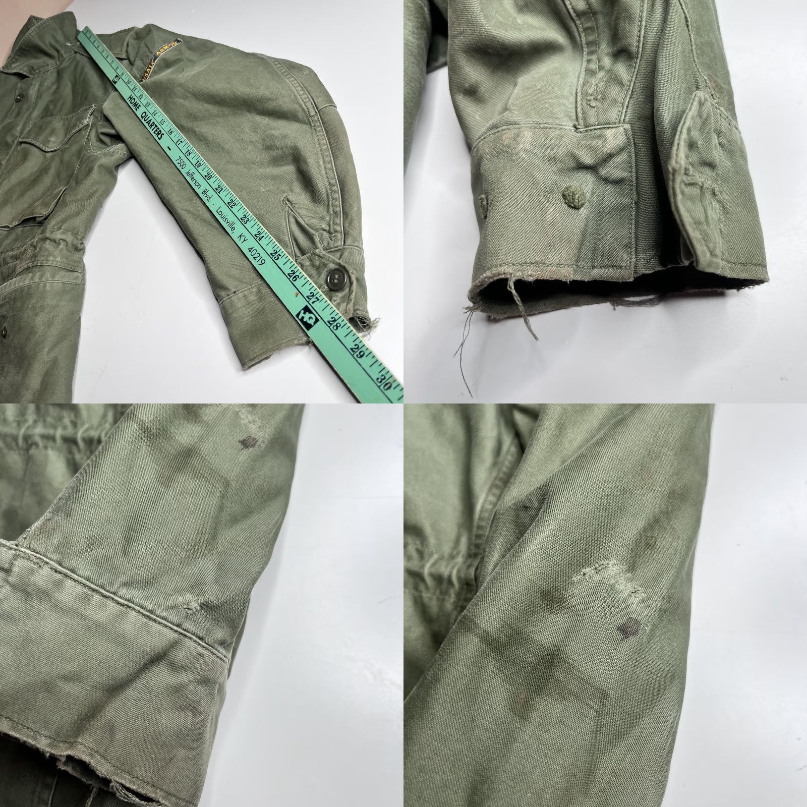 Vintage VINTAGE Military Coat Mens Small Short Green 50s OG-107 USATC Armor Field Coat Jacket Size US 29 - 9 Thumbnail