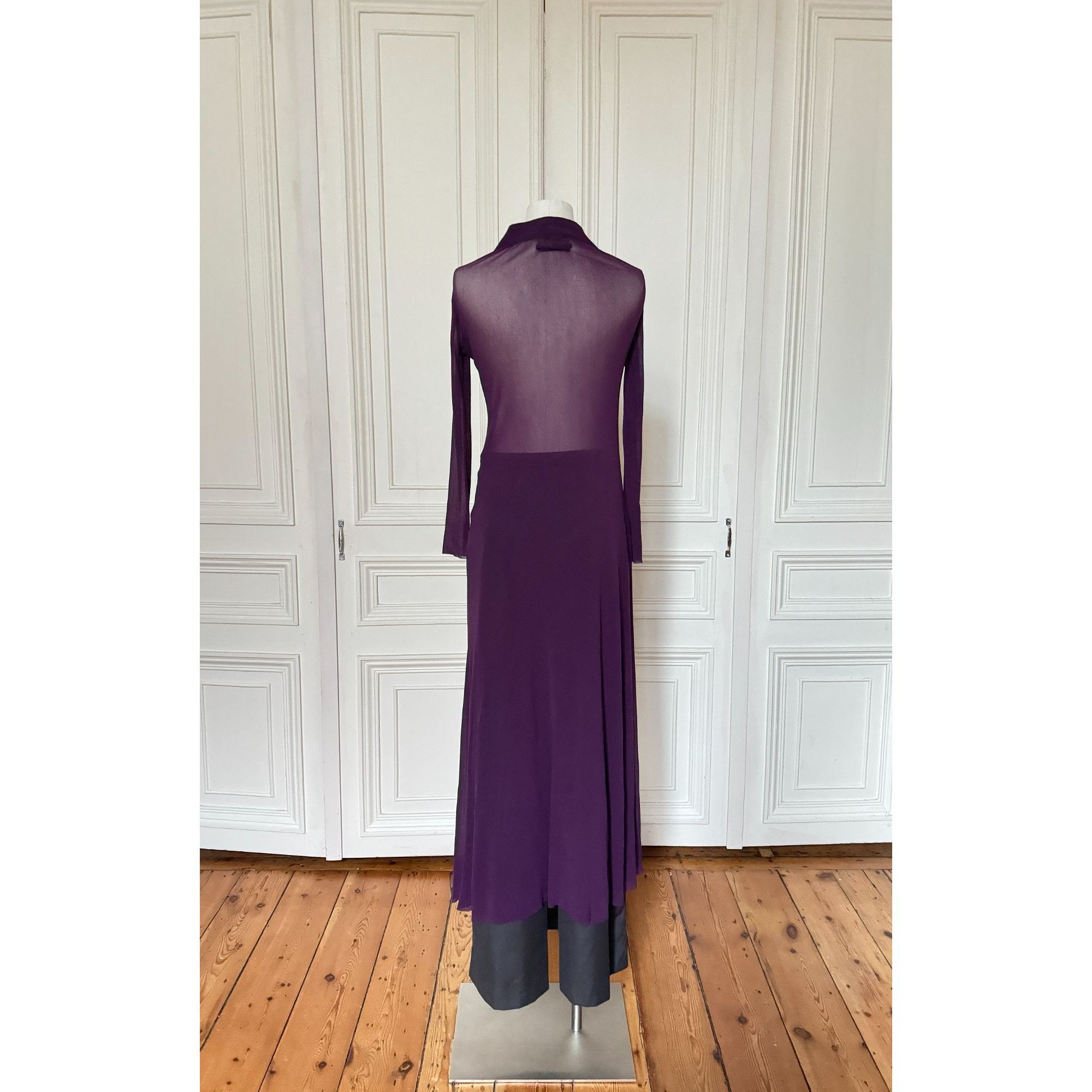 Jean Paul Gaultier Jean Paul Gaultier Maille Vintage Purple Mesh Long Cardigan Size M / US 6-8 / IT 42-44 - 5 Thumbnail