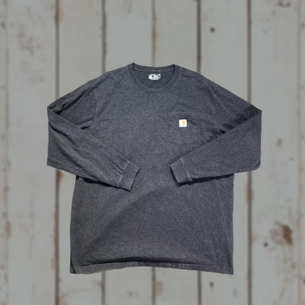 Carhartt Carhartt Shirt Mens 2XLT Gray Long Sleeve Pocket Loose Fit Workwear Tee Size US XXL / EU 58 / 5 - 1 Thumbnail