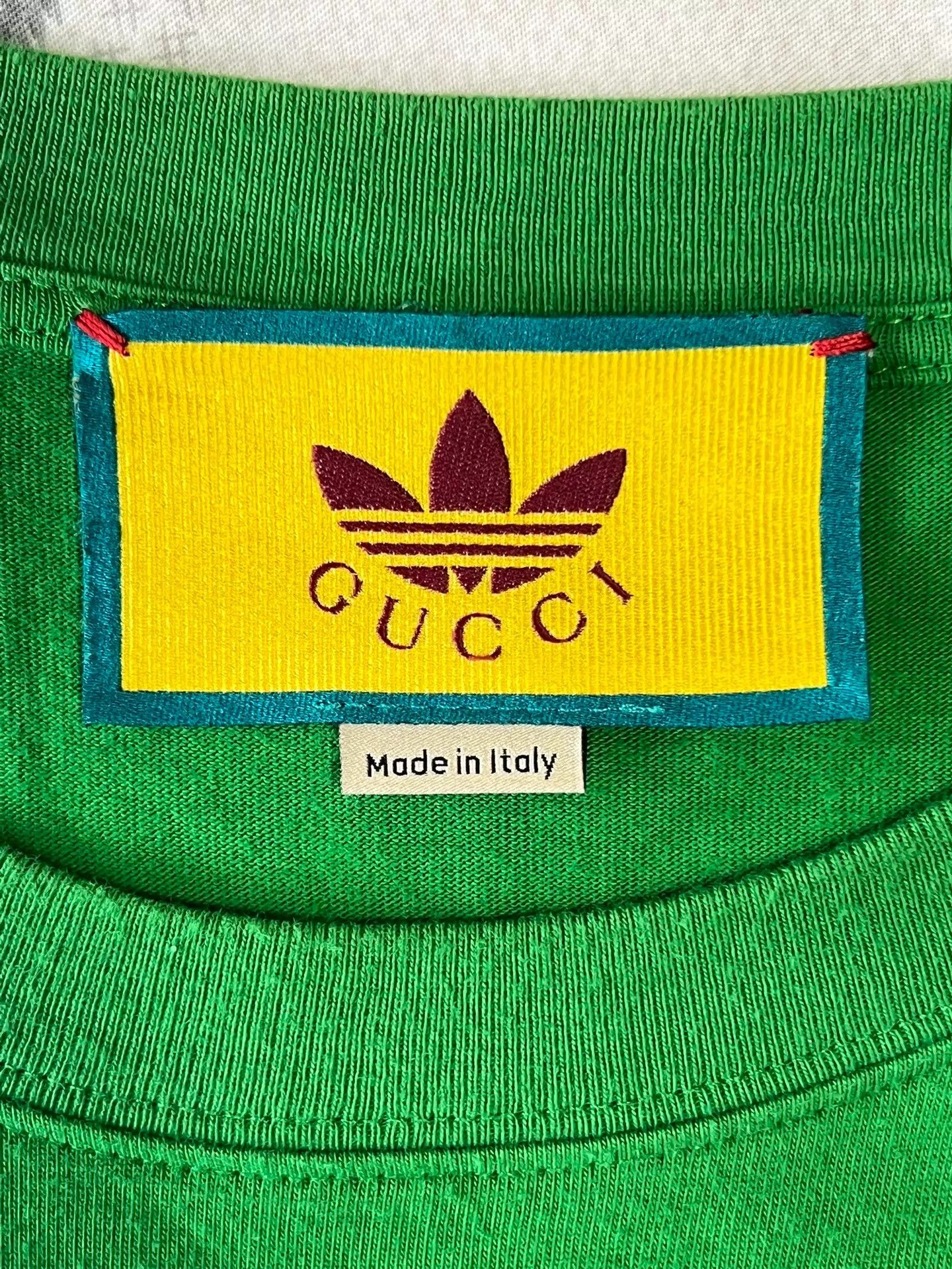 Gucci Gucci x adidas Green XL Tee Trefoil & MET AMOR FOSI Size US XL / EU 56 / 4 - 5 Thumbnail