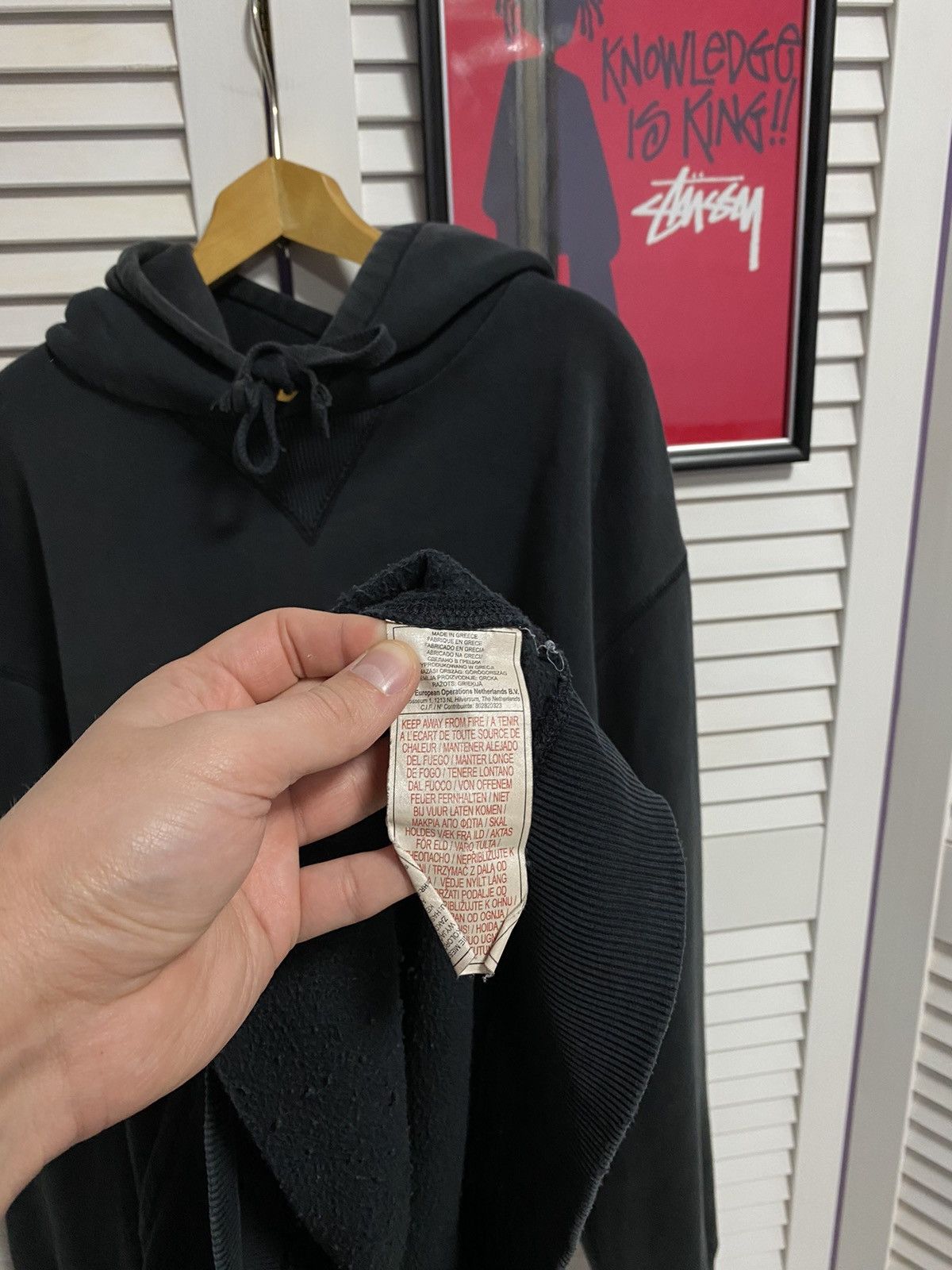 Nike × Vintage Vintage Sweater Nike Mini Swoosh Stripped Elements Faded Size US XL / EU 56 / 4 - 5 Thumbnail