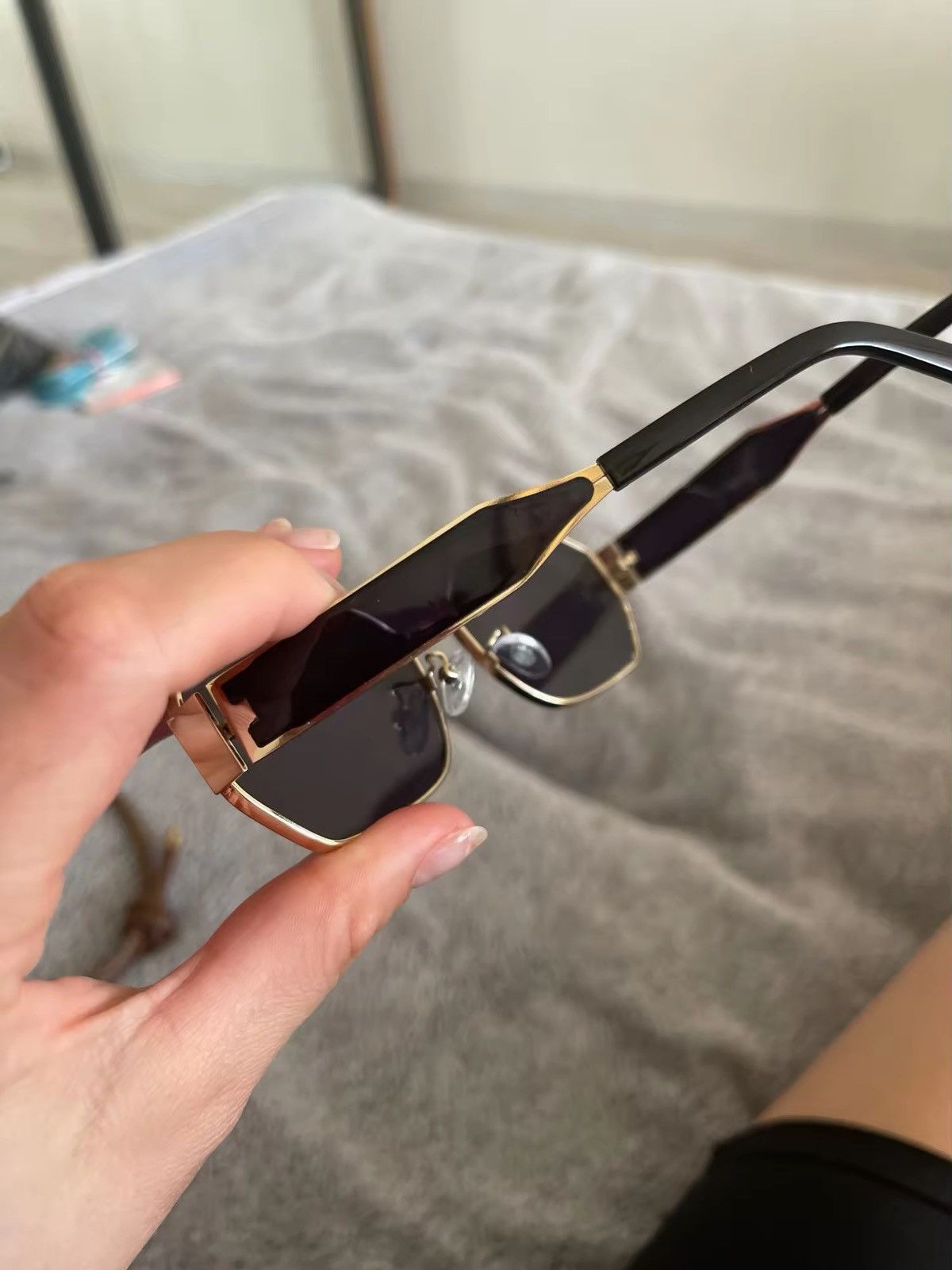 Other Retro Metal Rectangle Sunglasses Size ONE SIZE - 3 Thumbnail