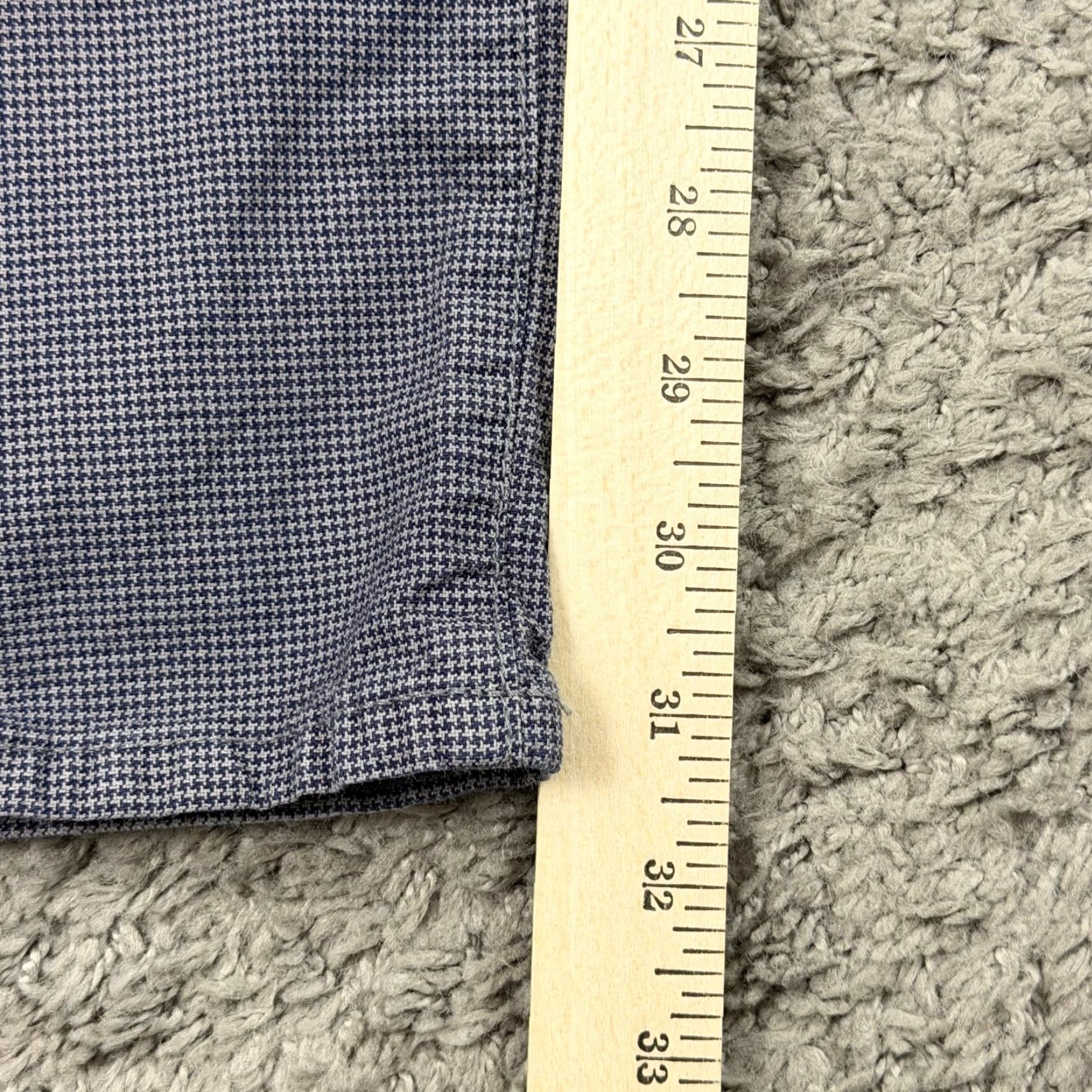 Vintage AG Adriano Goldschmied The Everett Pants Men Slim Straight Gray Houndstooth Check 32x32 Chino Stretch Preppy Size US 32 / EU 48 - 6 Thumbnail