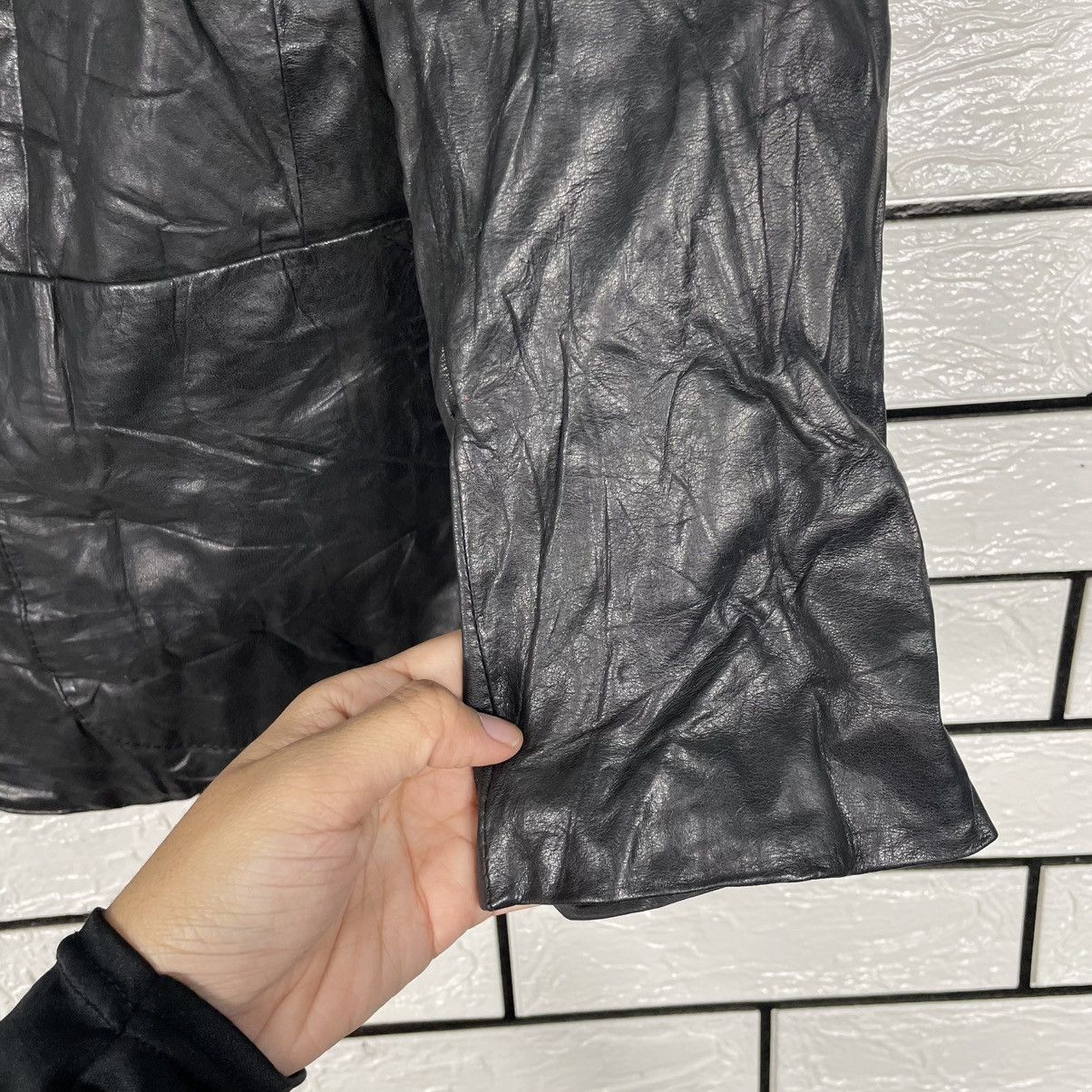 Japanese Brand C'est Chouette Leather Jacket Size M / US 6-8 / IT 42-44 - 13 Thumbnail