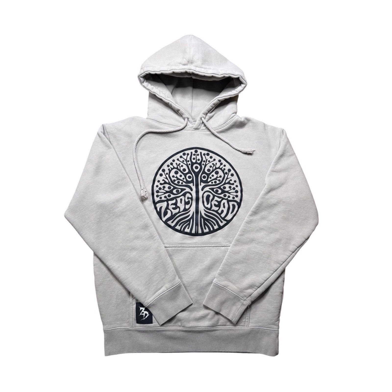 Zeds Dead Mycelium Pullover Hoodie Size Mens Medium Beige