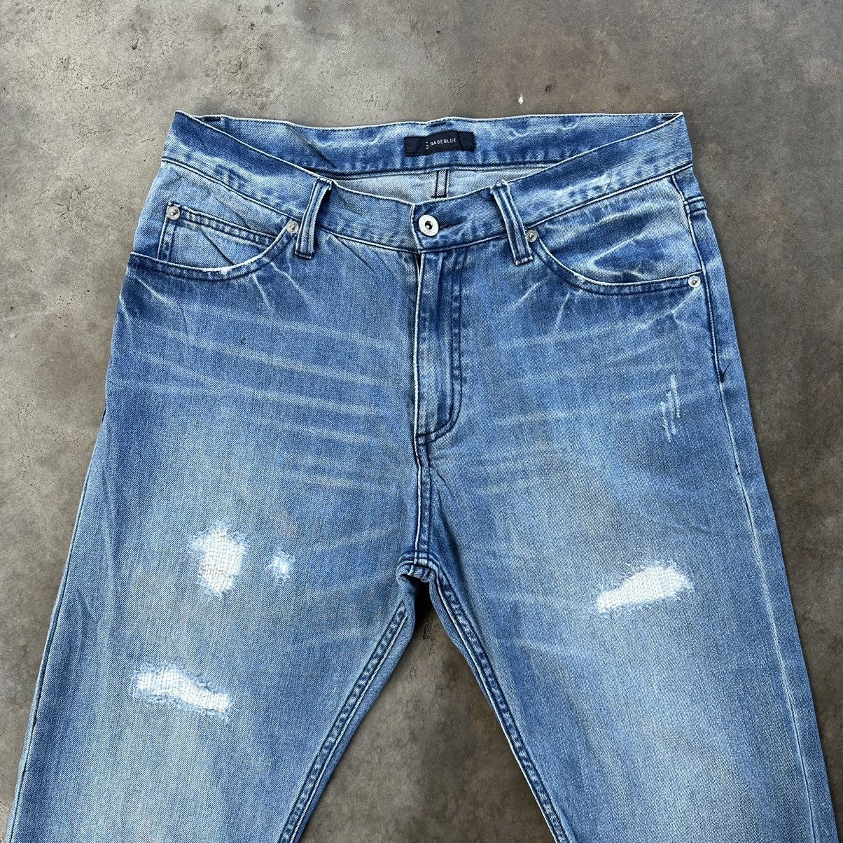 Japanese Brand Vintage Rageblue Faded Jean Distressed Denim Pant W31 Size US 31 - 3 Thumbnail