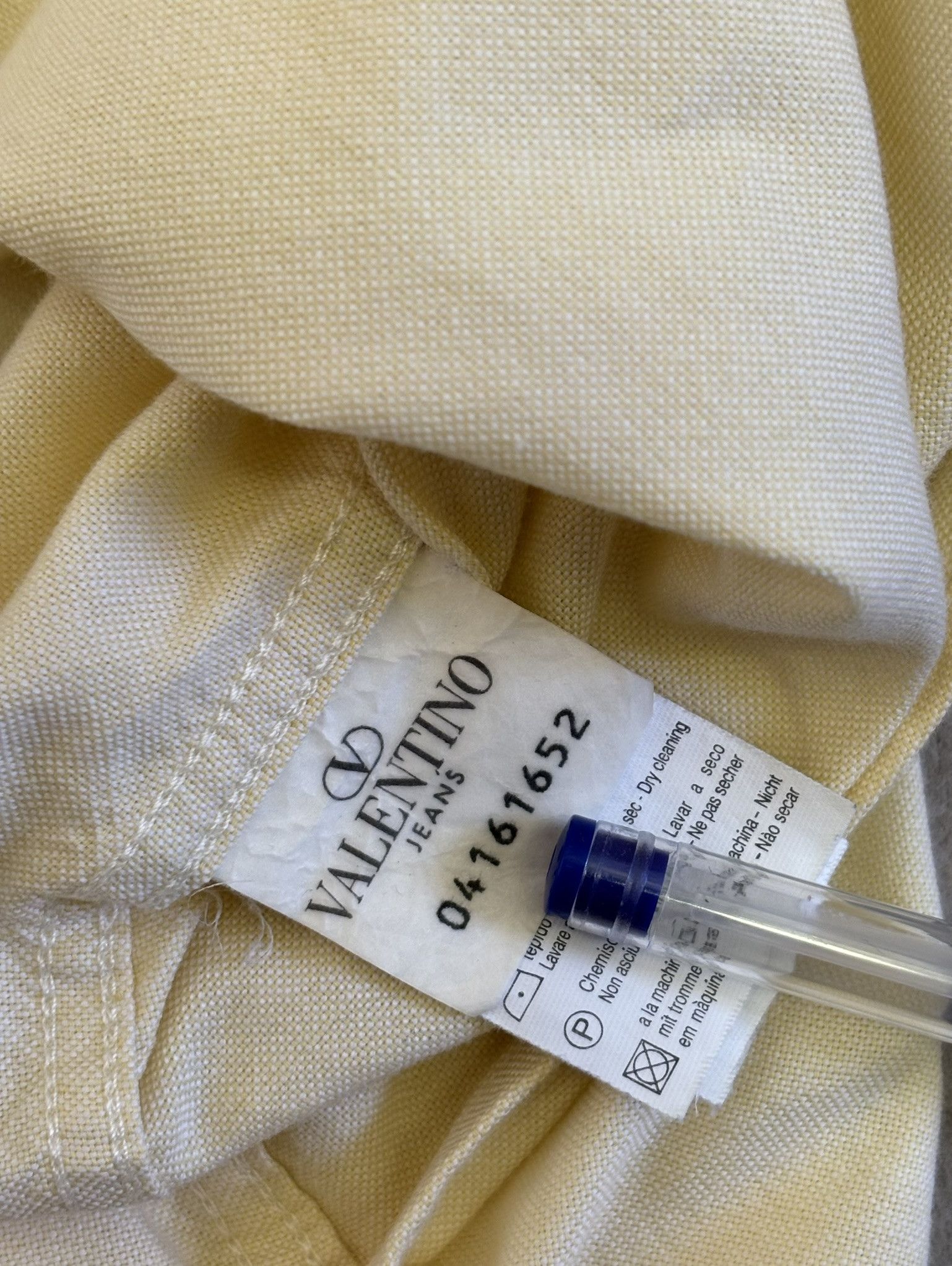 Valentino × Vintage Valentino Jeans yellow vintage shirt size. XL Size US XL / EU 56 / 4 - 14 Thumbnail