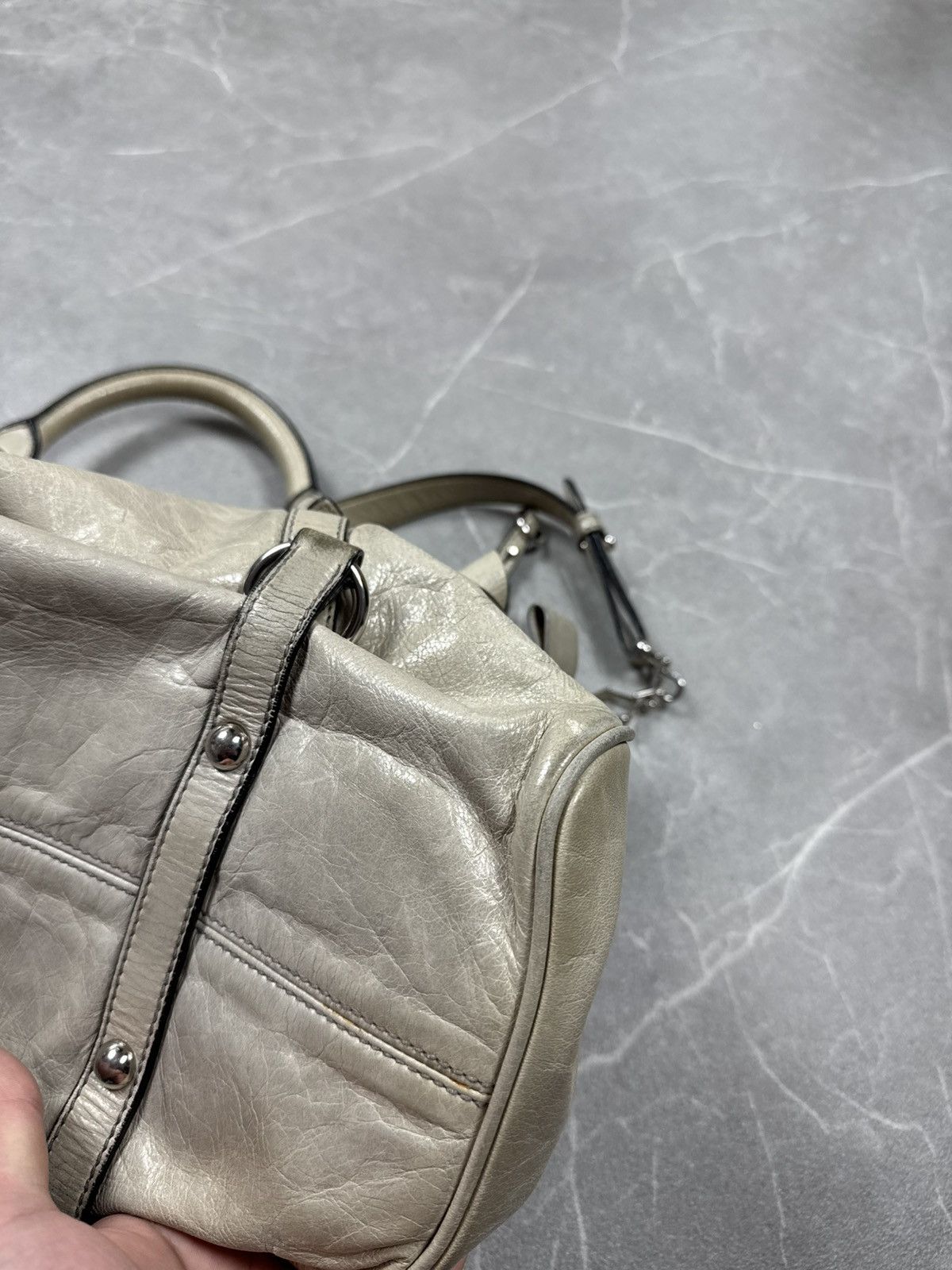 Miu Miu Miu Miu Beige Vitello Schleife Leder Handtasche Satchel Tote Size ONE SIZE - 19 Thumbnail