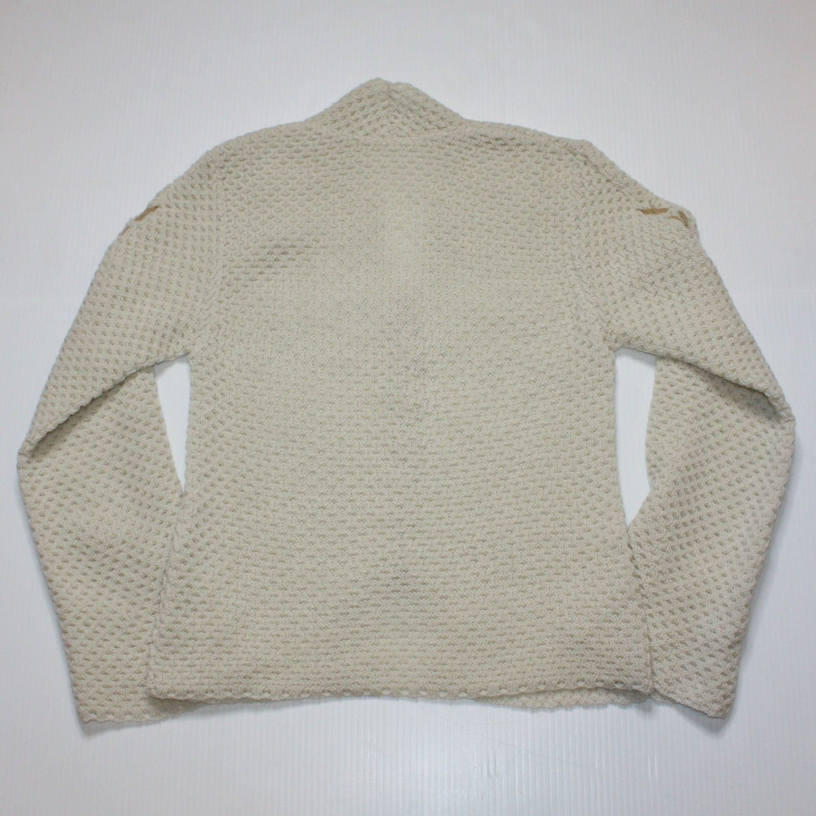 Other Cream Color Knit Sweater with Lace-up Details NWOT Size S / US 4 / IT 40 - 4 Thumbnail