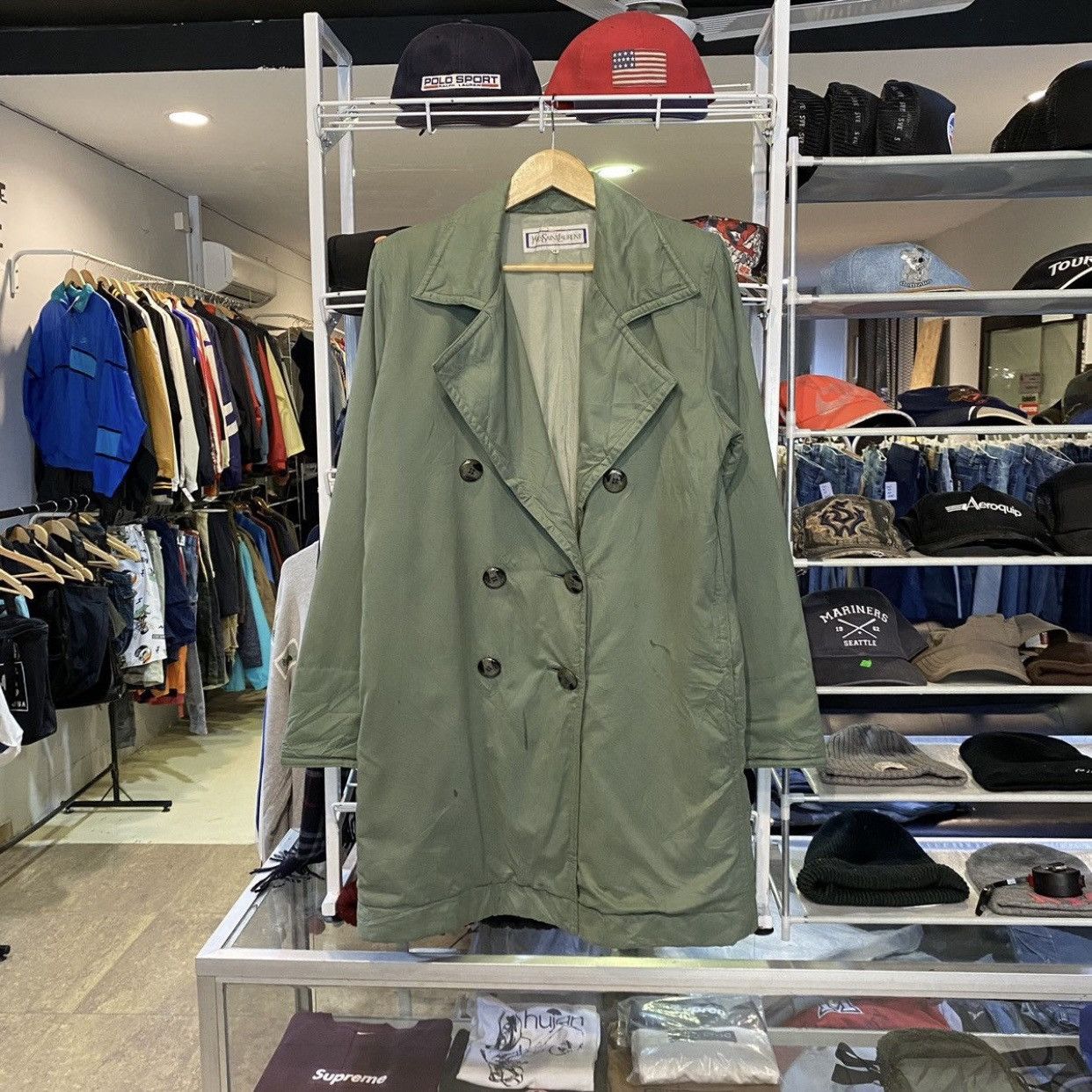 Yves Saint Laurent Yves Saint Laurent Double Breasted Long Coat Jackets Size US M / EU 48-50 / 2 - 1 Thumbnail