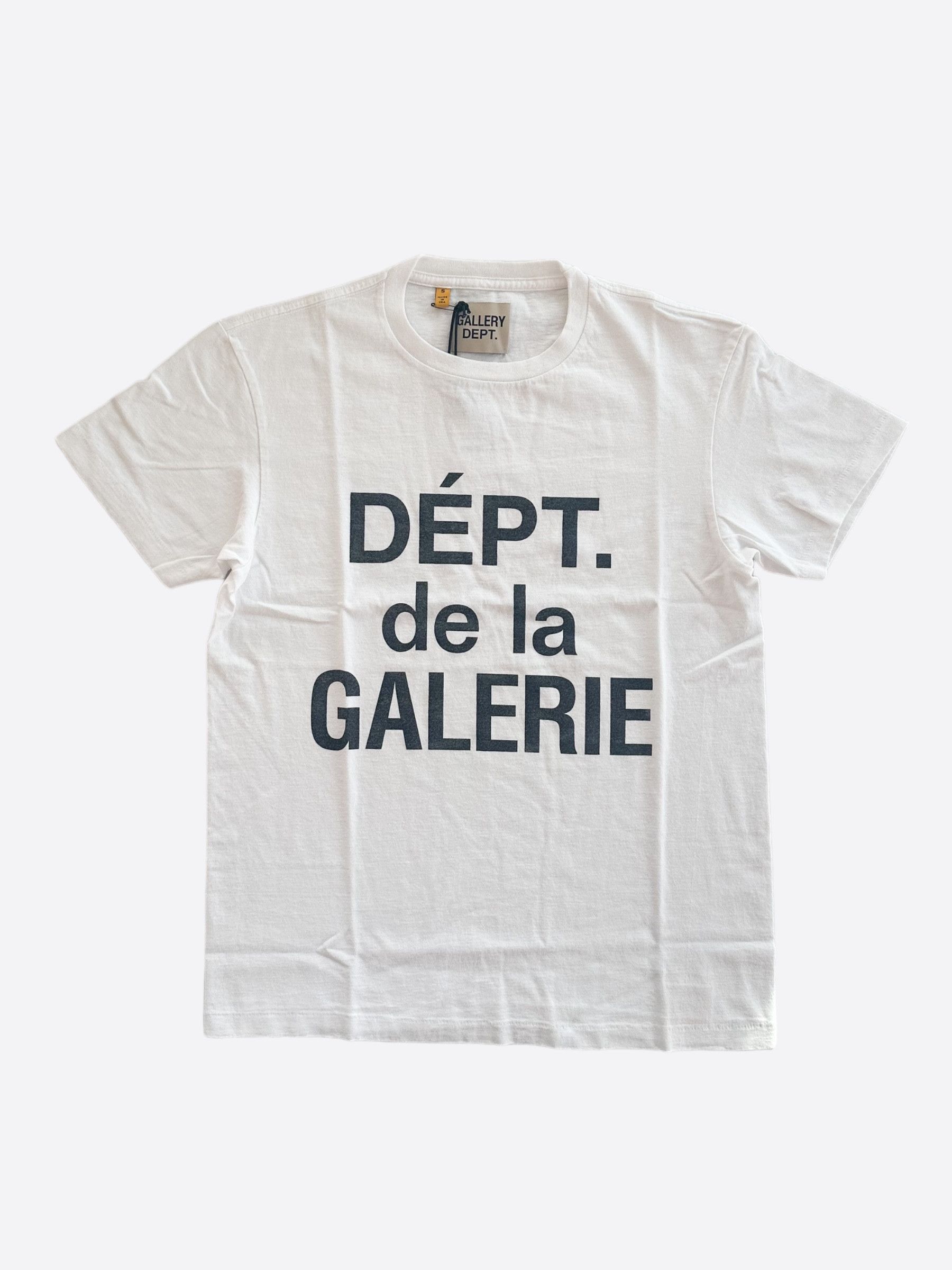 Gallery Dept. Gallery Dept White & Black Large French Logo T-Shirt ...