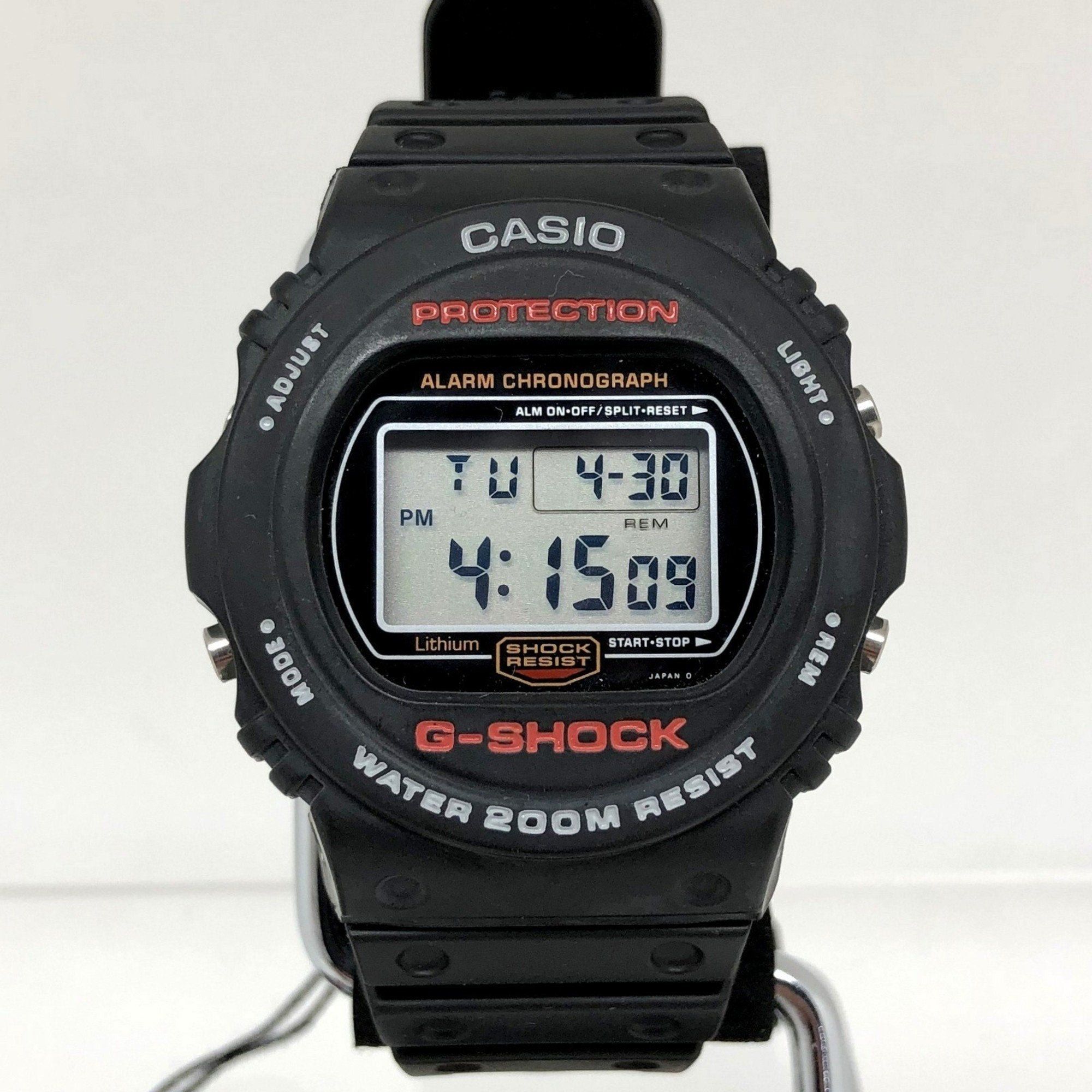 image of Casiog-Shock Watch Dw-5700C-1V First Generation Sting Black Digital Round Quartz Men's Mikunigaoka 