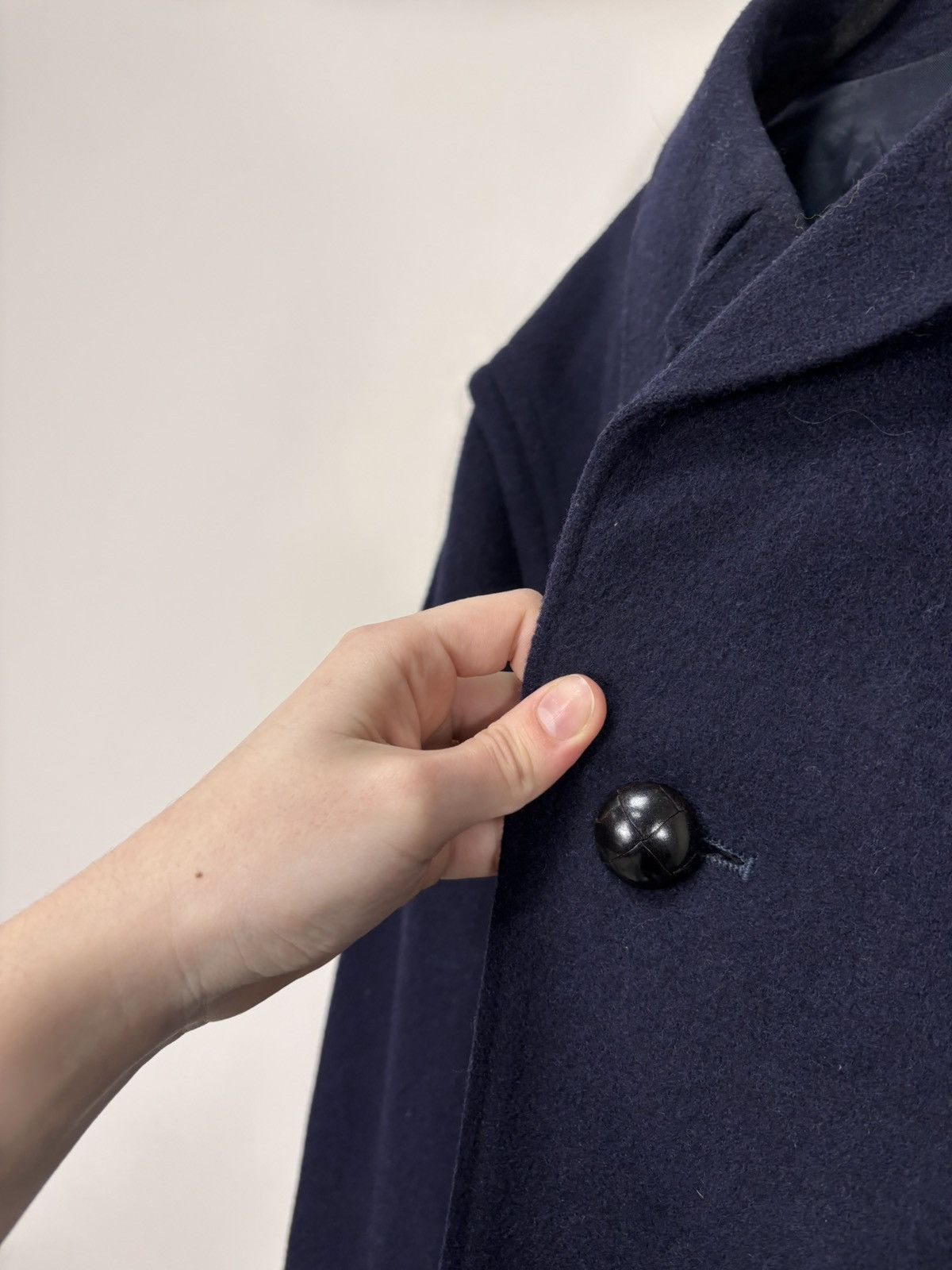 Other Vintage Steinbock Himalaya Loden Navy Blue Wool Overcoat Size US XL / EU 56 / 4 - 7 Thumbnail