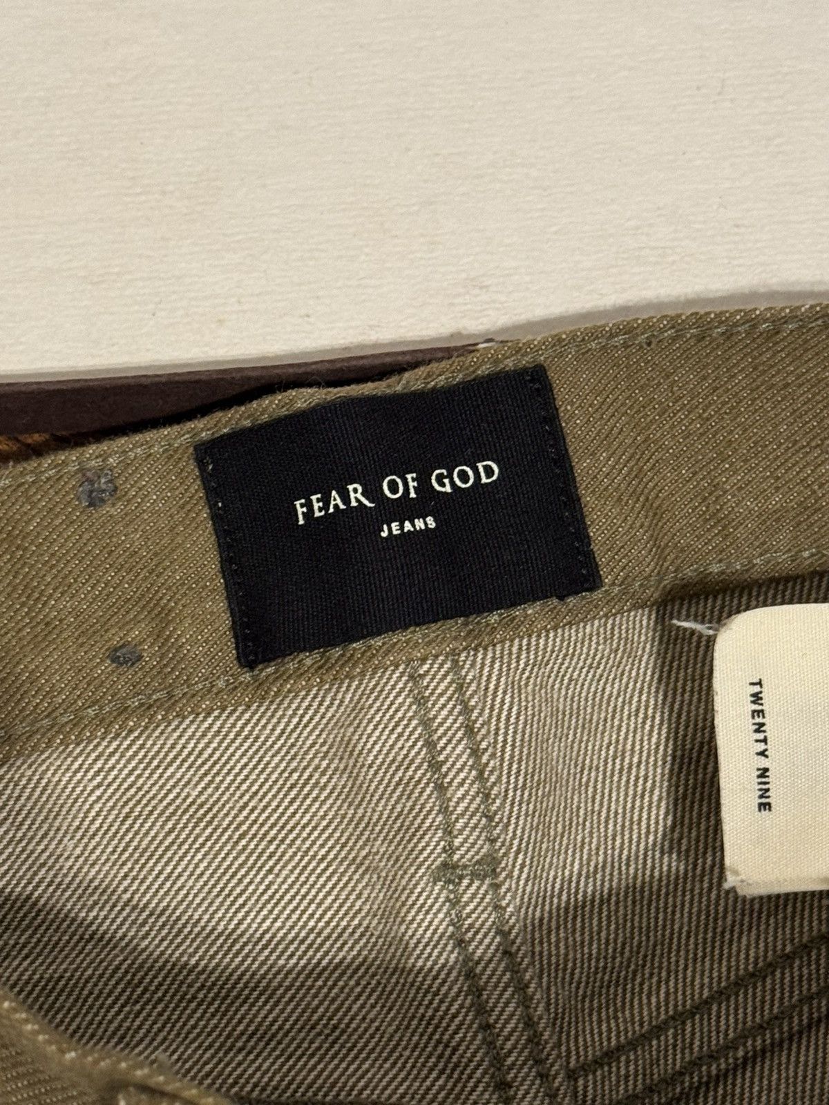 Fear of God Fear of God Fifth Collection Selvedge Jeans Olive SZ 29🔥 Size US 29 - 13 Thumbnail