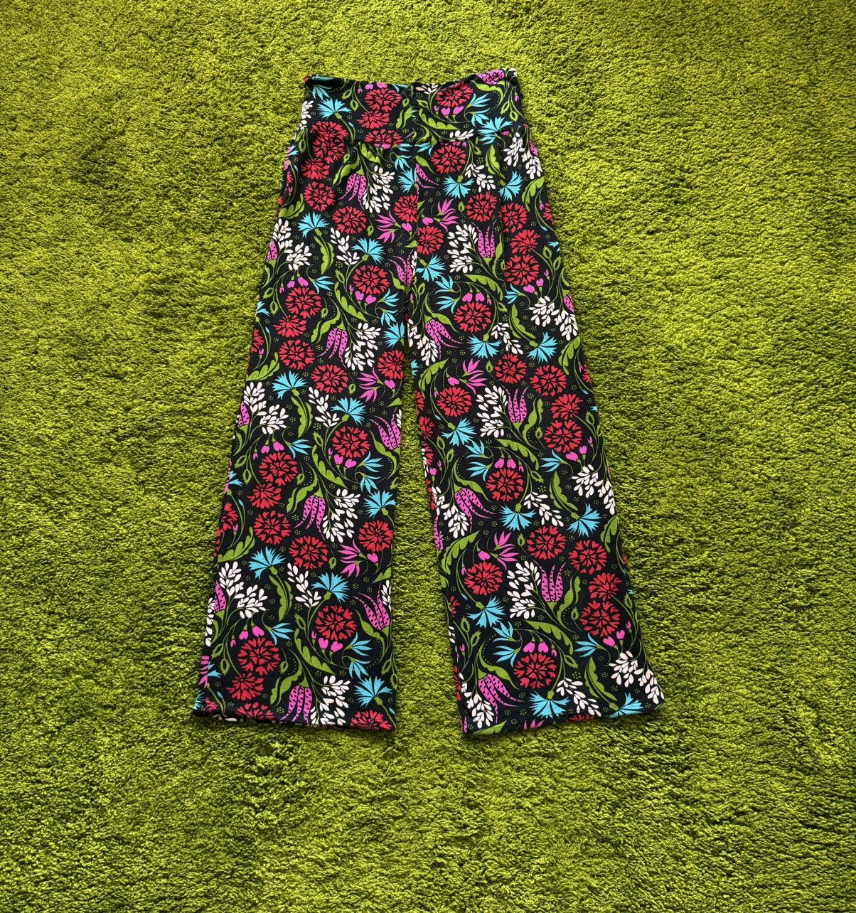 Designer Gudrun sjoden avant garde floral pattern pants wide leg Size 27" / US 4 / IT 40 - 3 Thumbnail