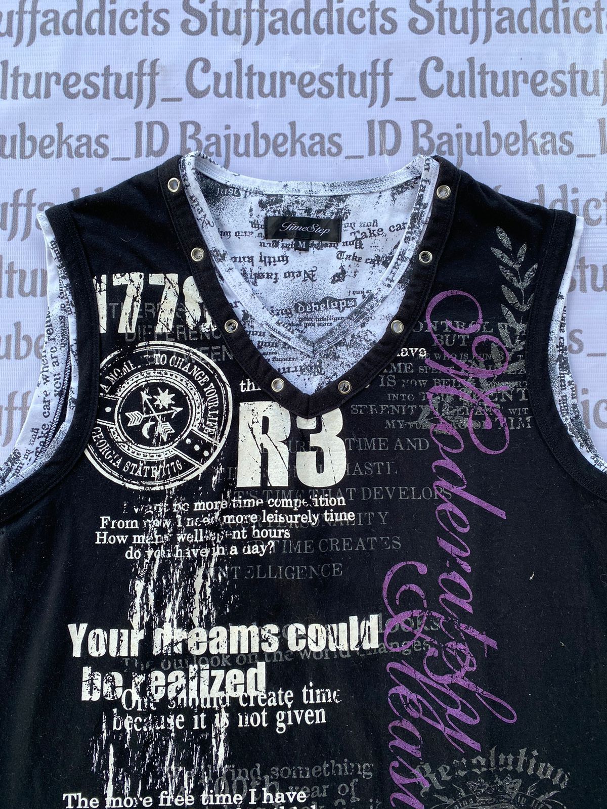 If Six Was Nine × Japanese Brand × Le Grande Bleu (L.G.B.) Y2K Iconic Time Step Punk Style poem double collar Size US M / EU 48-50 / 2 - 3 Thumbnail