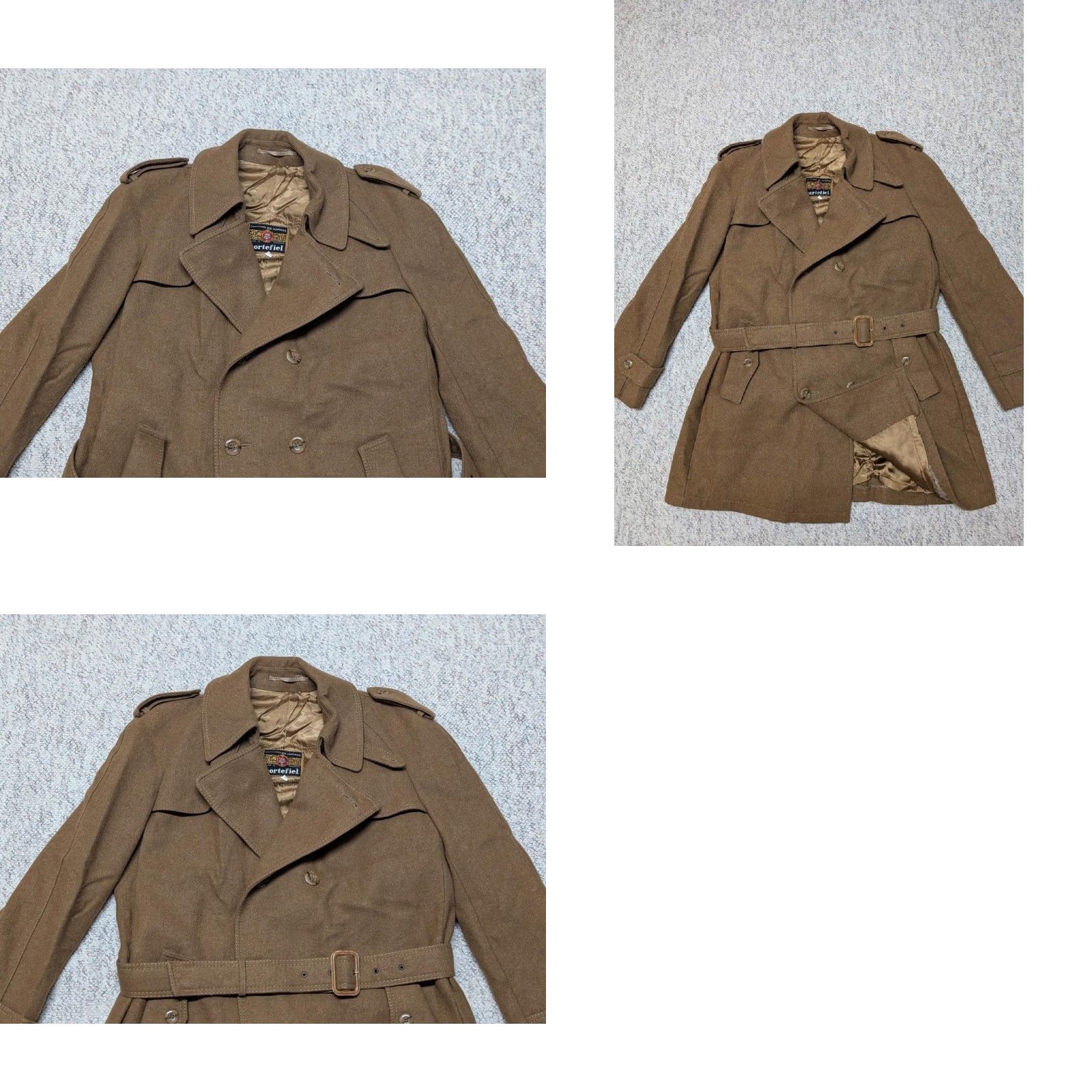 Vintage VINTAGE Cortefiel men brown thick wool belted double breasted 42 overcoat trench coat wool brown Mens 42-44 1960s 70s Size US M / EU 48-50 / 2 - 8 Thumbnail