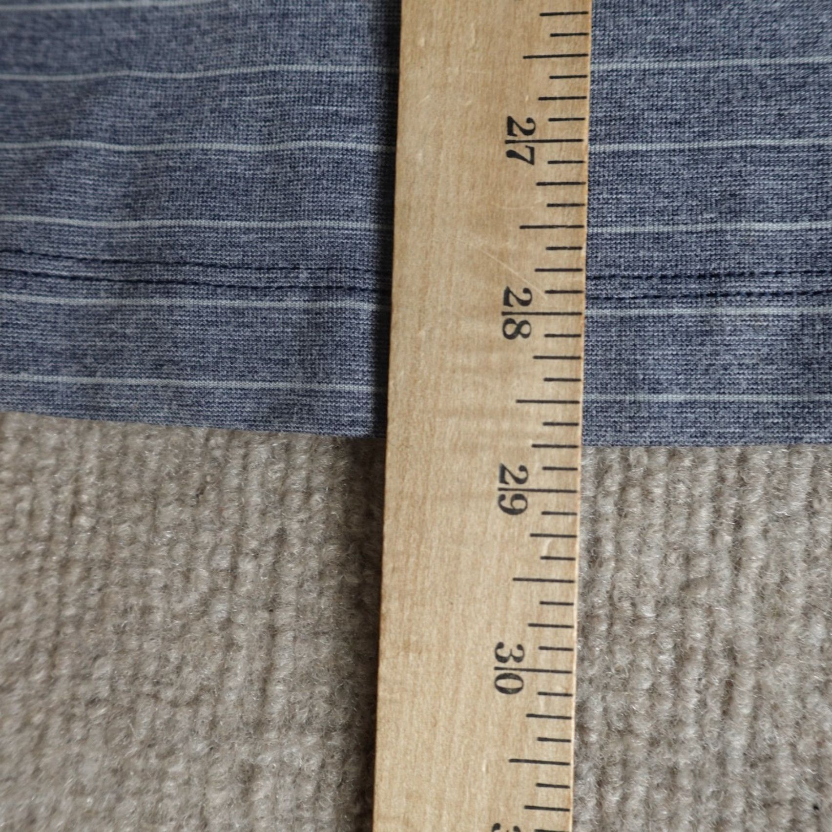 Lululemon Lululemon Polo Shirt Medium Blue Heather Striped Short Sleeve Evolution Mens Polo Shirt M Blue Striped Performance Golf Summer Spring Stretch Logo Size US M / EU 48-50 / 2 - 5 Thumbnail