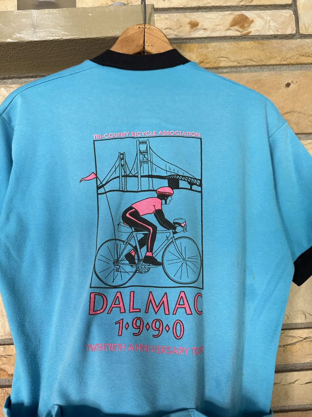 Vintage 1990 DALMAC Bicycle Tour Quarter Zip Shirt Size US L / EU 52-54 / 3 - 3 Thumbnail