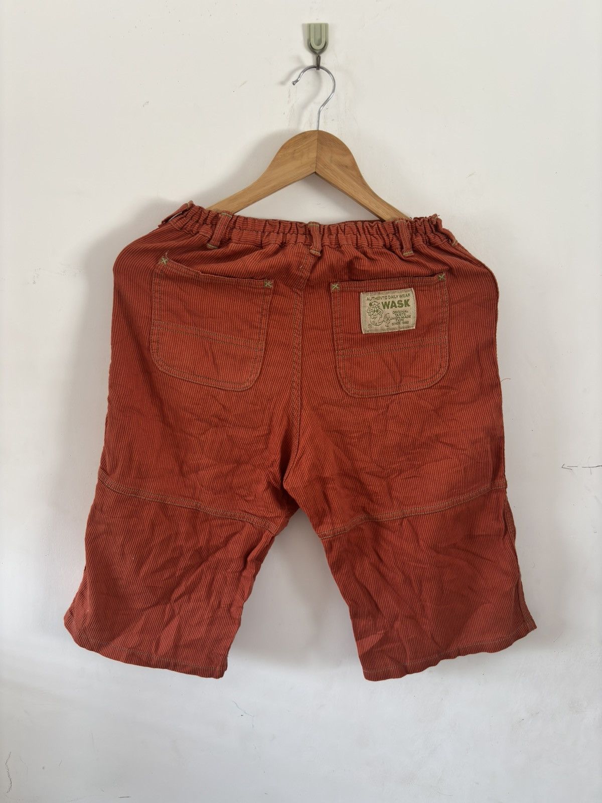 Japanese Brand Japanese Wask Orange Corduroy Shorts Size US 30 / EU 46 - 2 Thumbnail