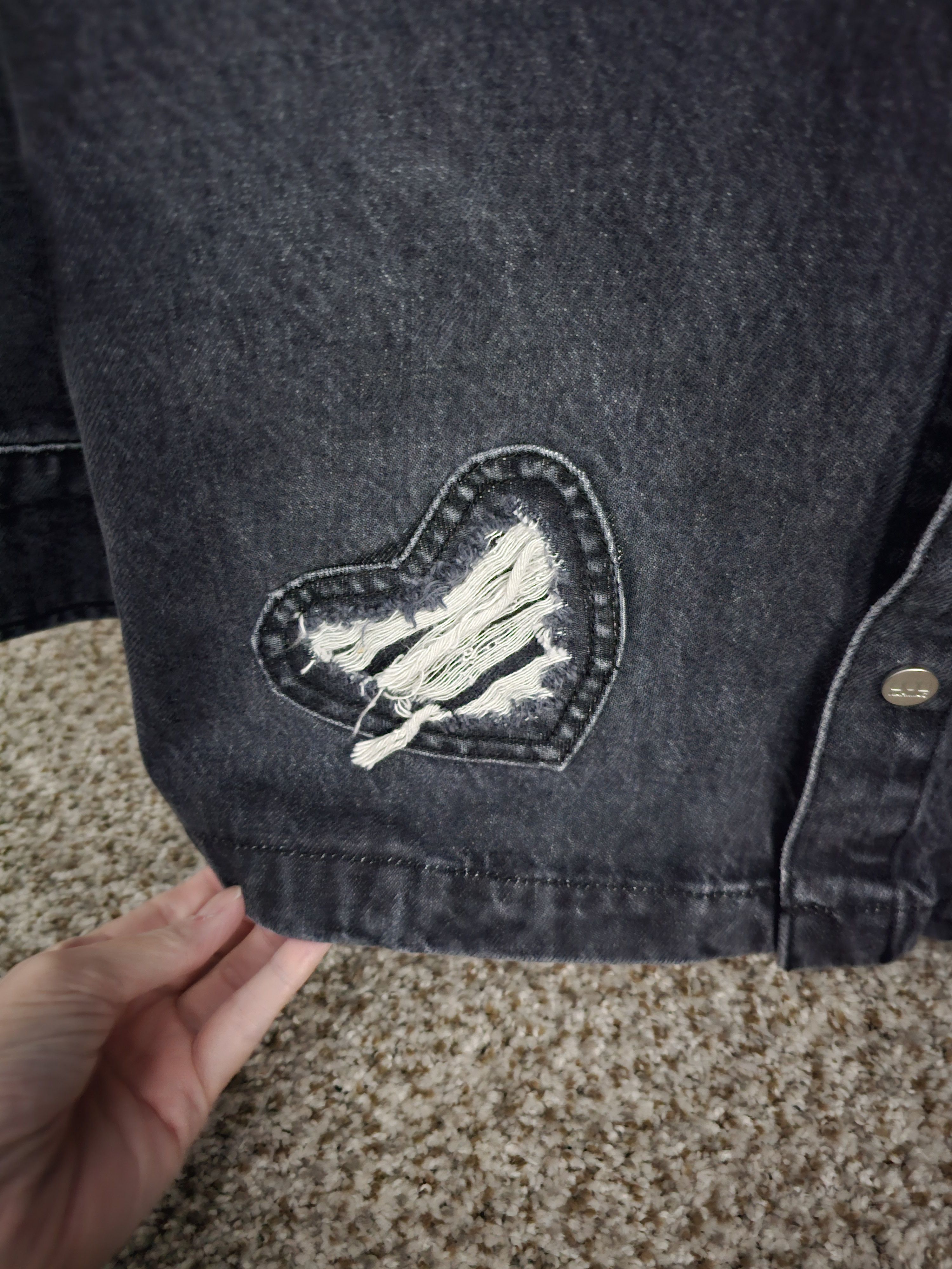 Nahmias Nahmias Heart Patch Work Denim Shirt Size US XXL / EU 58 / 5 - 2 Thumbnail