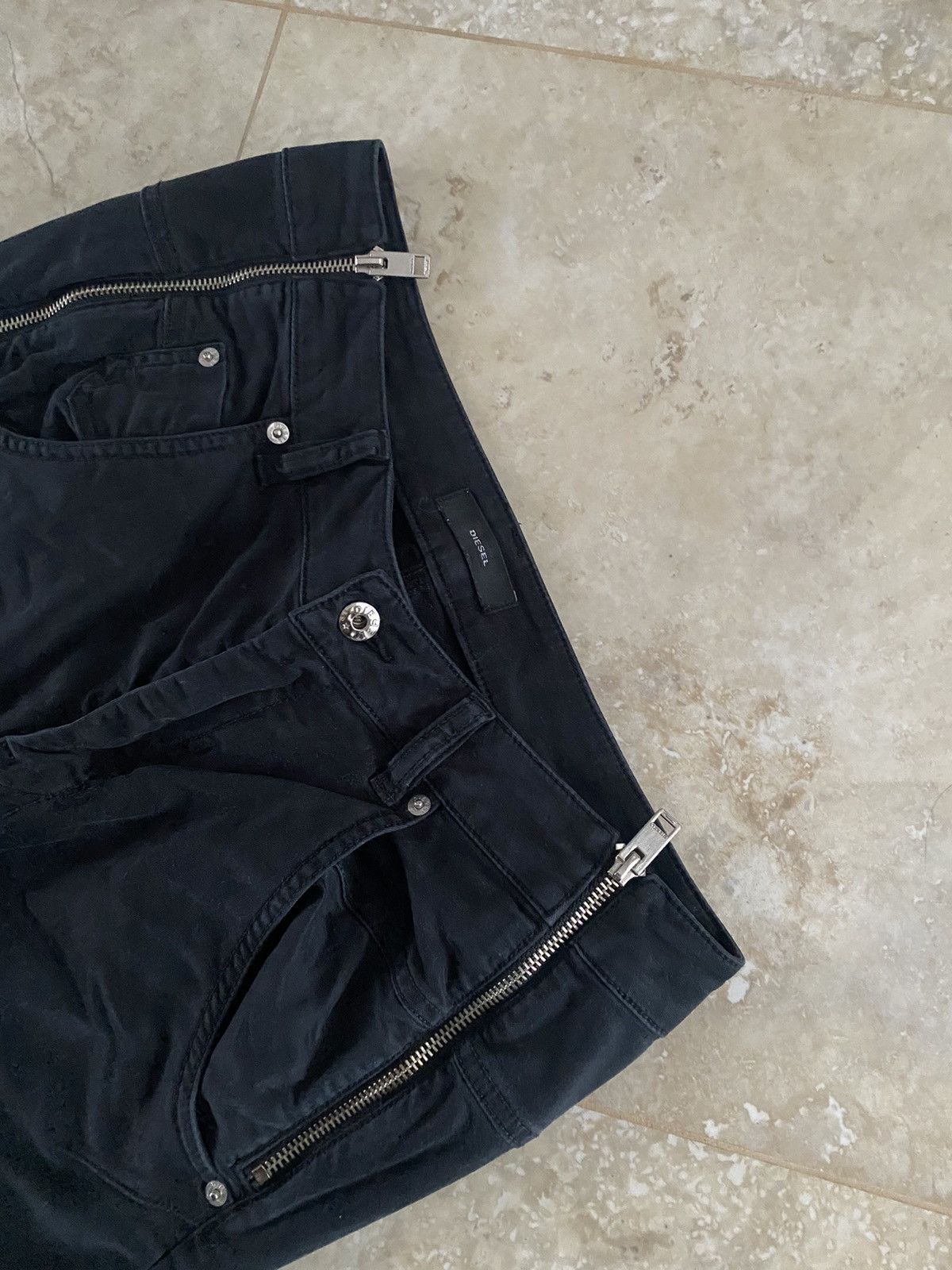 Diesel Vintage Diesel J-Cut Slim Jeans Zip Waist Balck Avant Garde Size US 32 / EU 48 - 7 Thumbnail