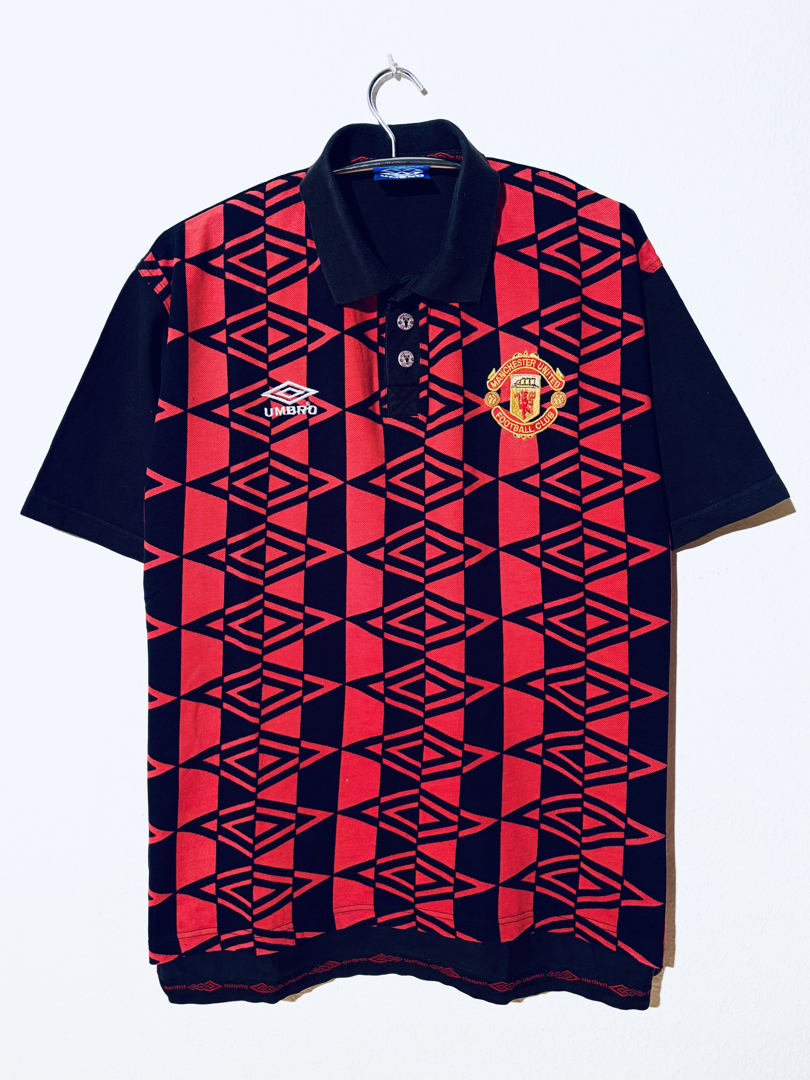 Umbro Manchester United Polo Training Shirt 1990 1992/ 90-92 Size US XL / EU 56 / 4 - 1 Thumbnail