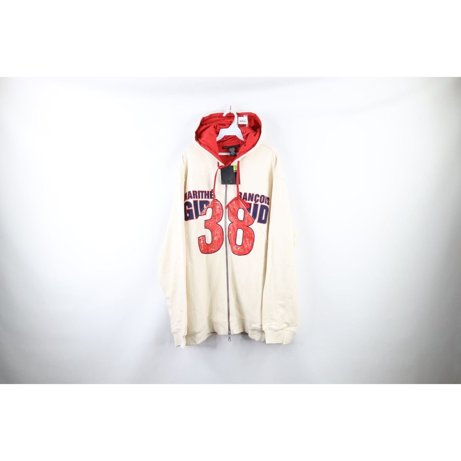 image of Nos Vintage 90's Marithe Francois Girbaud Heavyweight Hoodie in Ivory, Men's (Size 2XL)