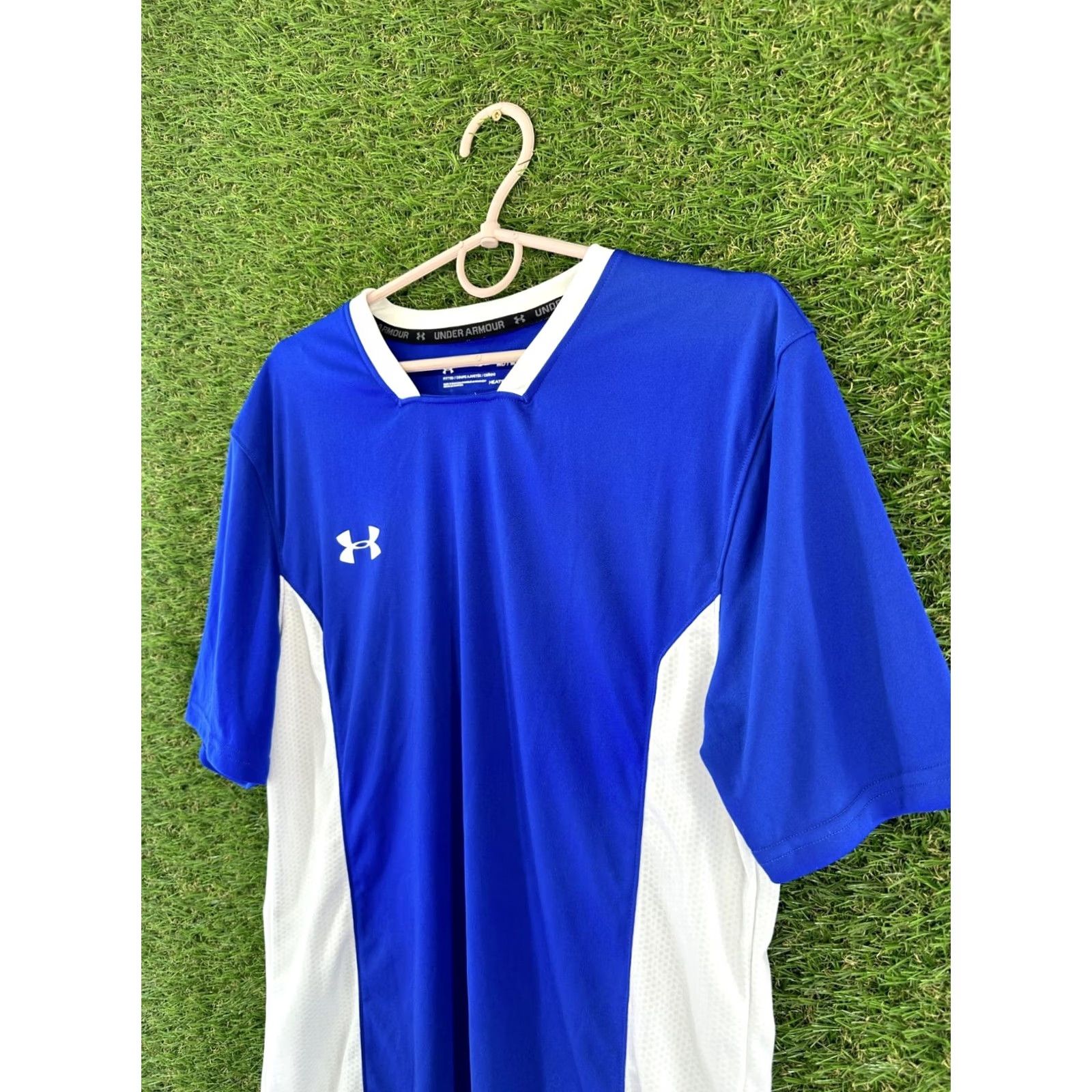 Under Armour Under Armour MENS T-Shirt Jersey Short Sleeve Training Compression Shirt BLUE White Msize Size US M / EU 48-50 / 2 - 2 Thumbnail