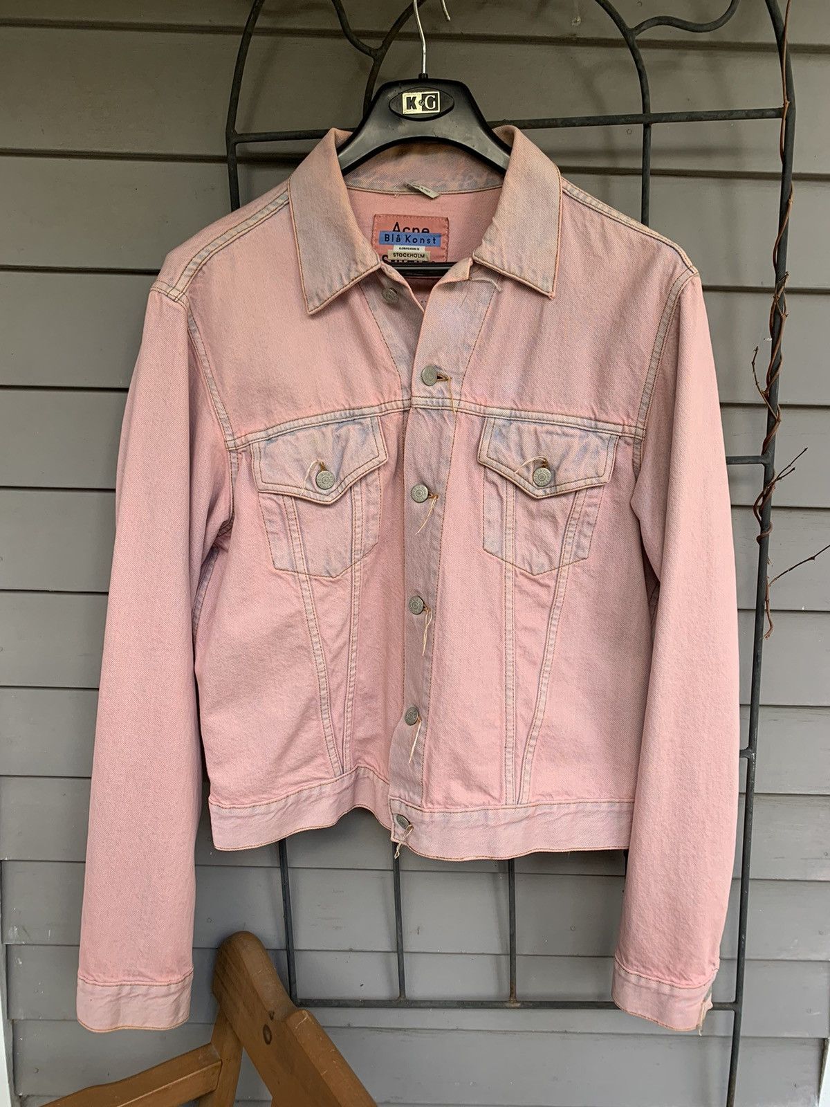 Pink Jaket Acne Studios Acne Studios 1998 Pink Denim Jacket