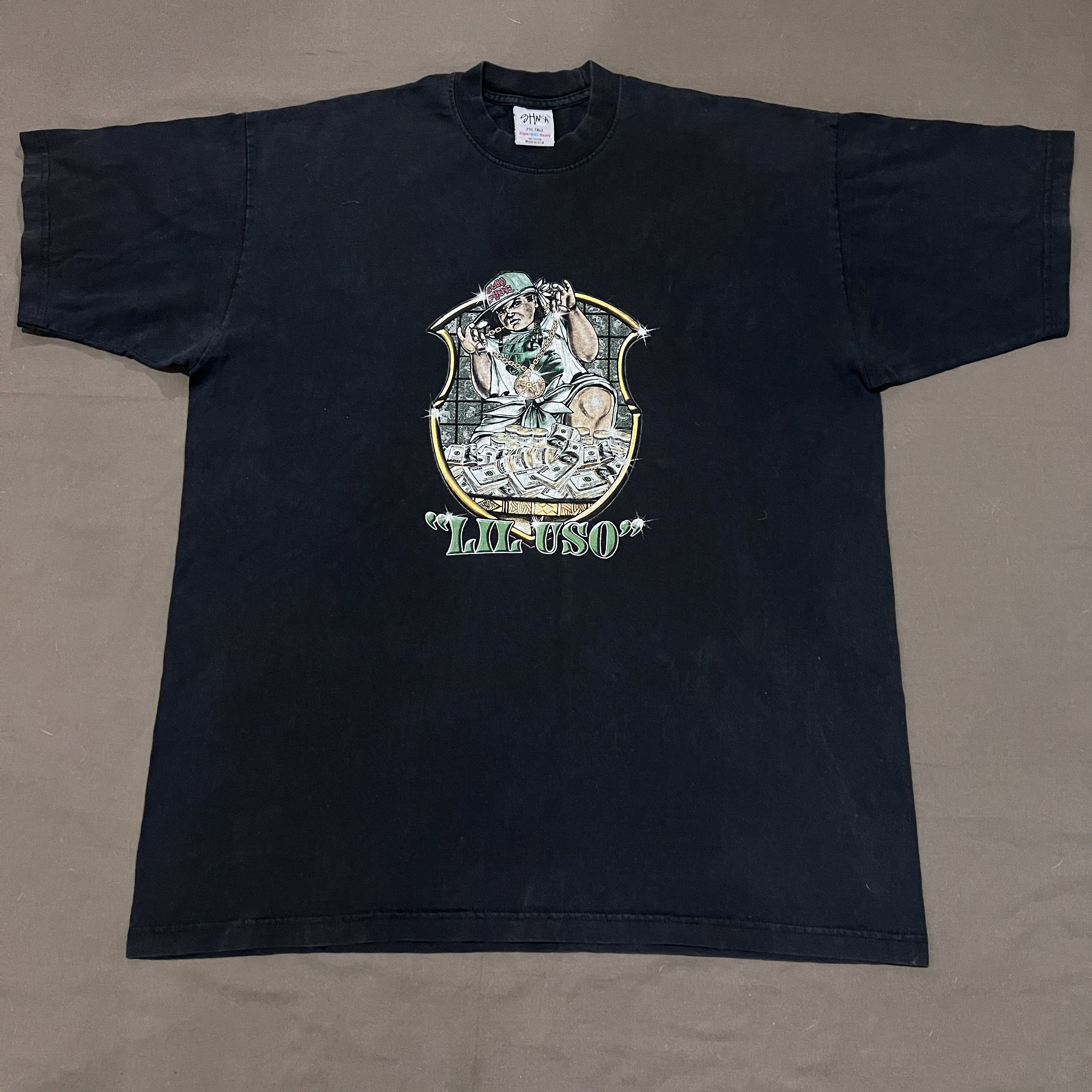 Rap Tees Vintage Y2K Lil Uso Samoan hustler hiphop Tee 2XL Faded Size US XXL / EU 58 / 5 - 4 Thumbnail