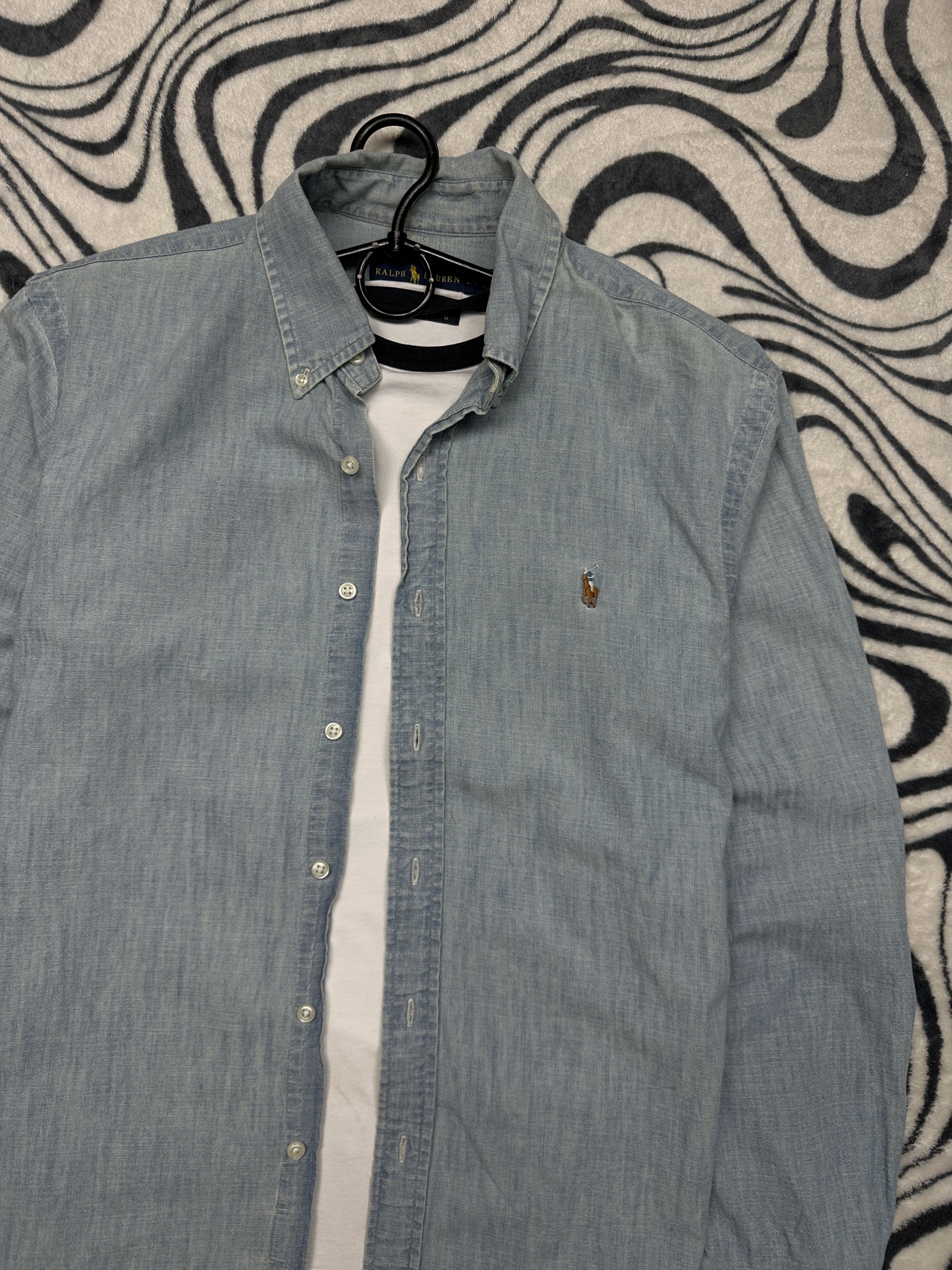 Polo Ralph Lauren Polo Ralph Lauren Vintage Mens Denim Shirt Size US L / EU 52-54 / 3 - 2 Thumbnail