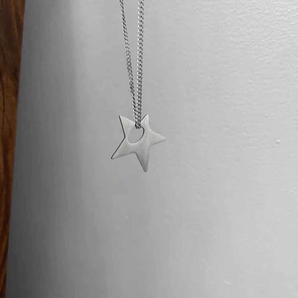 Vintage Y2K Stainless Steel Geometric Necklace Size ONE SIZE - 4 Thumbnail