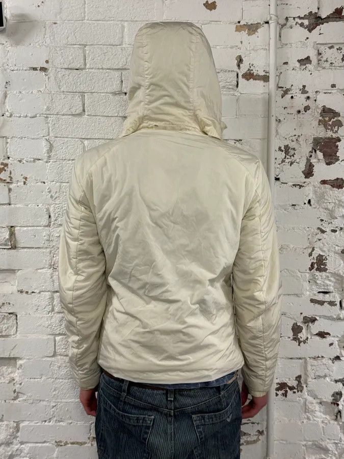 Prada 2000s Prada Asymmetrical Zip Retractable Hood White Jacket Size US M / EU 48-50 / 2 - 3 Thumbnail