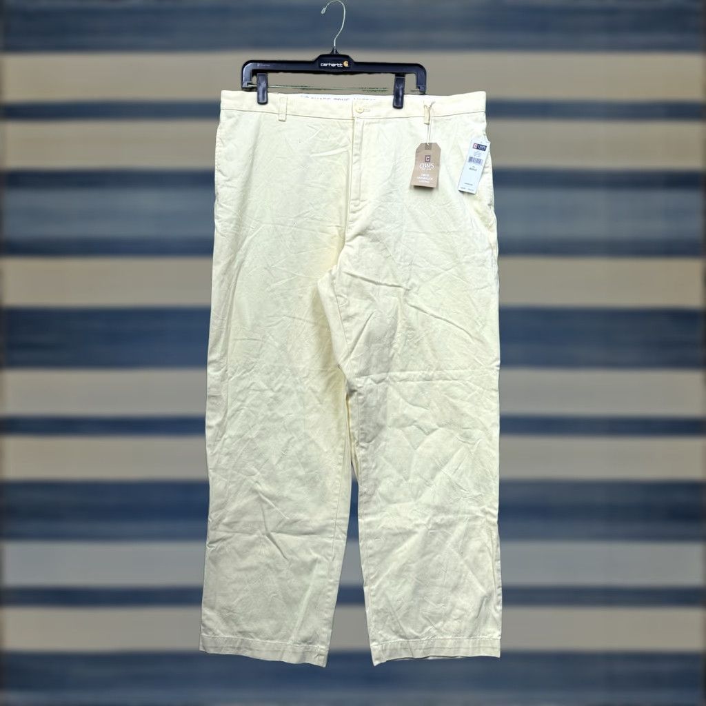 Chaps Chaps Chino Pants Mens 38x32 Yellow Classic Straight Flat Front NWT Dress casual Pocket 5-Pocket Logo Button Zip Regular 38in Inseam Mens Pants Size US 38 / EU 54 - 1 Thumbnail
