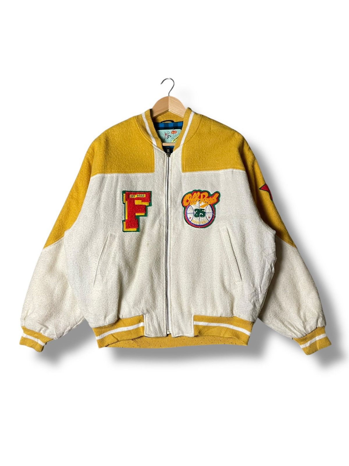 Japanese Brand 🚧 OFF ROAD BOMBER VARSITY JACKET🚧 (144) Size US L / EU 52-54 / 3 - 1 Thumbnail