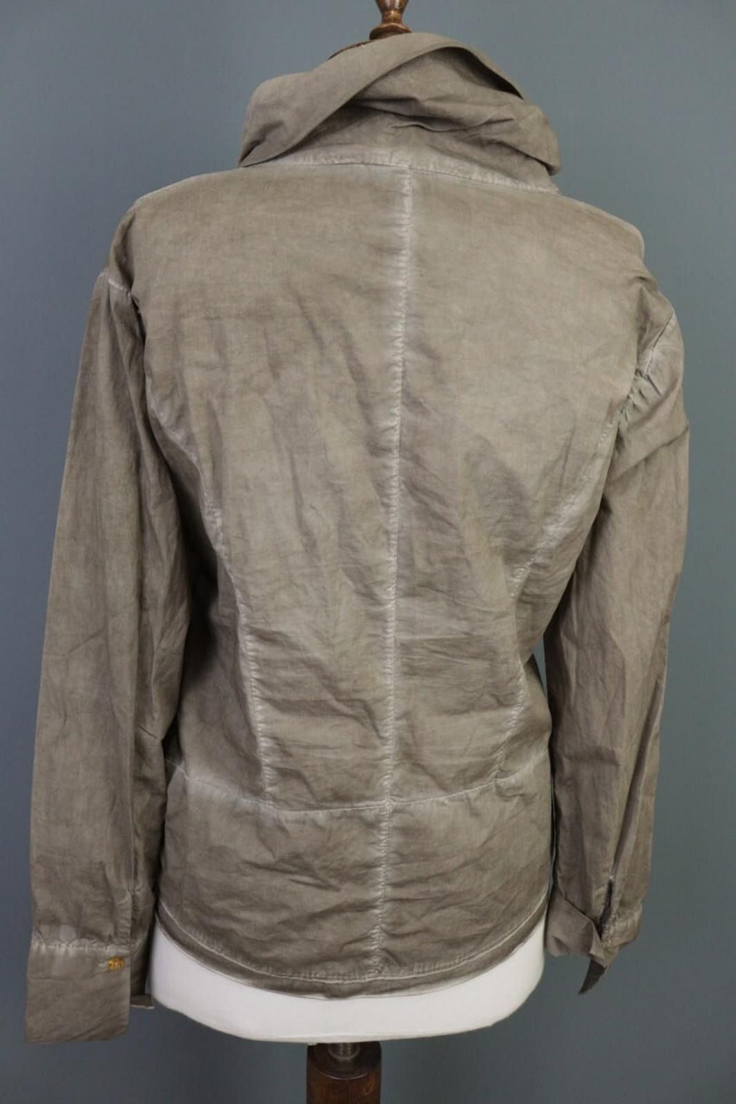Designer Bottega Gray Designer Lagenlook Shirt Blouse Tunic Size XXL Size XL / US 12-14 / IT 48-50 - 12 Thumbnail