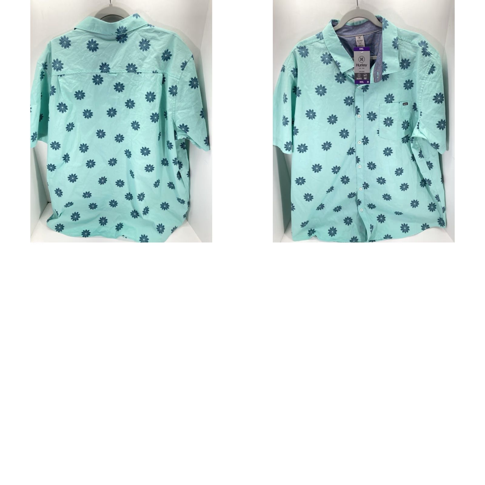 Hurley Hurley Patio Cabana Shirt Men 2XL Green Floral Button Short Sleeve Casual NWT Size US XXL / EU 58 / 5 - 9 Thumbnail