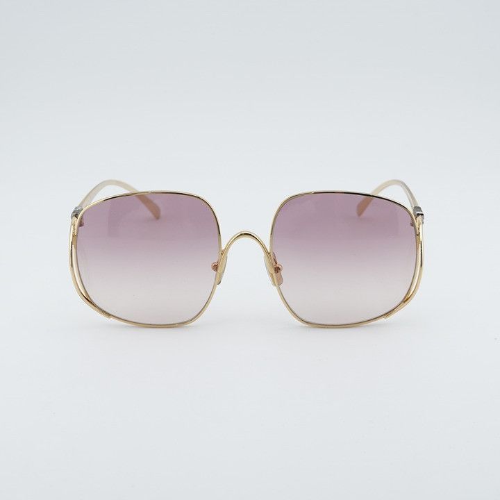 Miu Miu Miu Miu MUA57S 5AK40S Sunglasses Gold Square Frame, Pink Size ONE SIZE - 2 Thumbnail