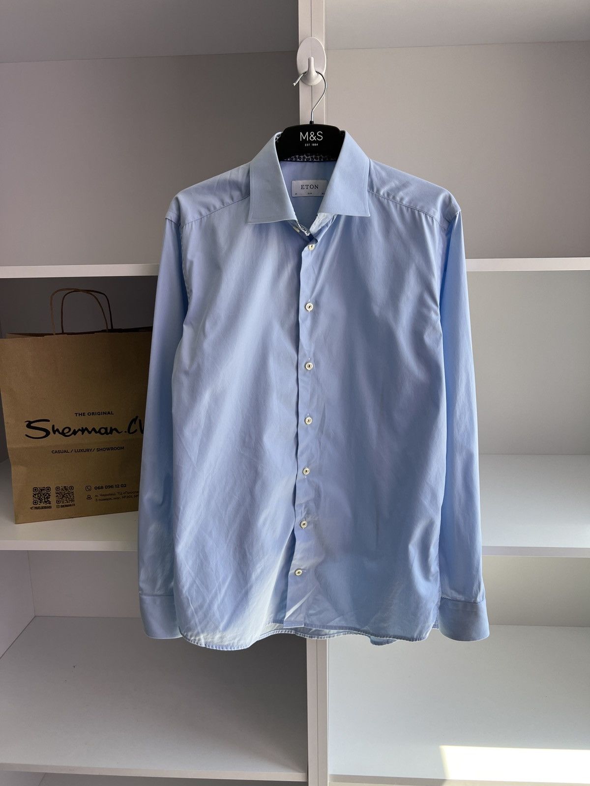 Eton × Vintage Vintage Eton Luxury Button Up Shirt Size US M / EU 48-50 / 2 - 1 Thumbnail