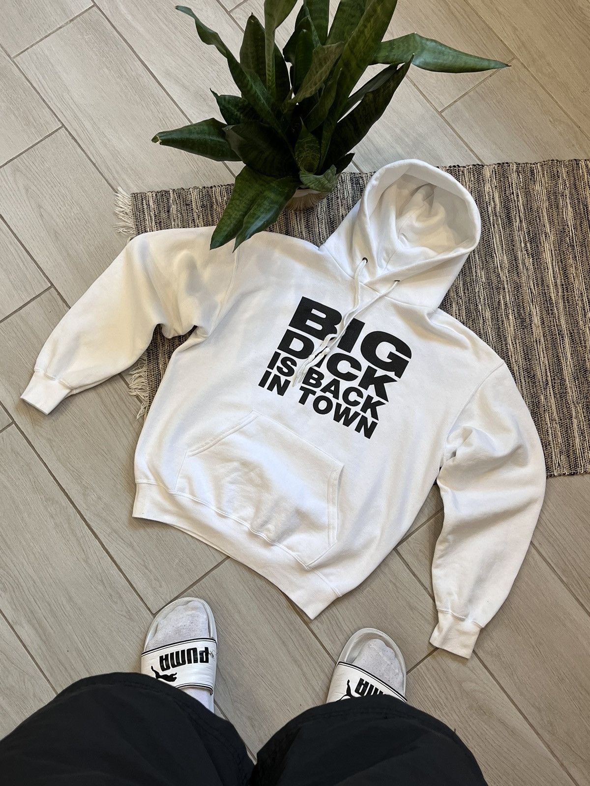 Fruit Of The Loom × Vintage Vintage Big Dick is back in town hoodie sweatshirt Size US M / EU 48-50 / 2 - 1 Thumbnail