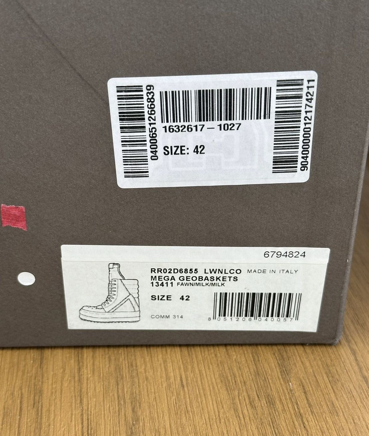 Rick Owens Rick Owens Mega Platform Geobasket White & Brown Size US 8.5 / EU 41-42 - 8 Thumbnail