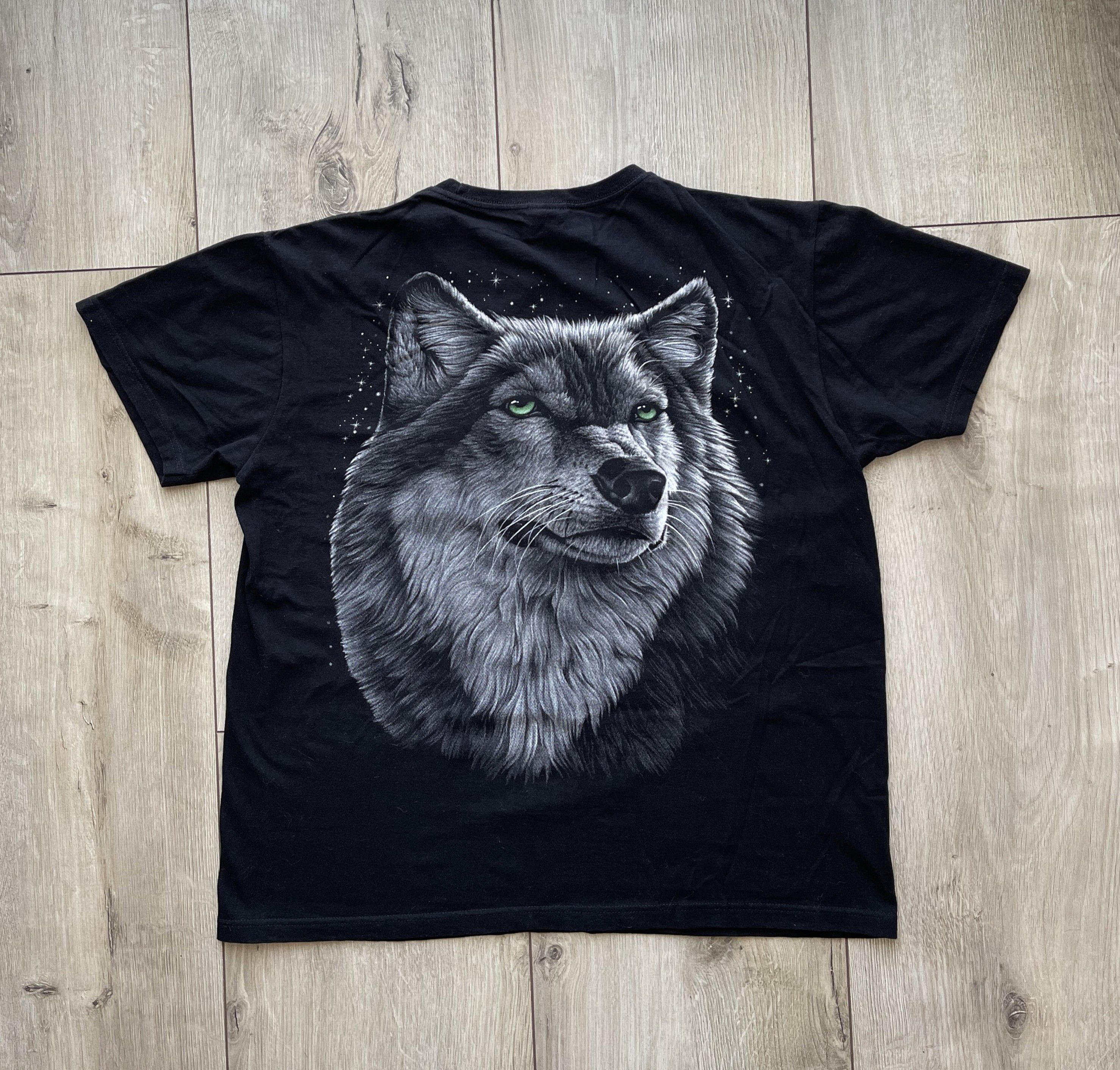Vintage HOT ROCK, WOLF. Vintage T-shirt. Size US L / EU 52-54 / 3 - 3 Thumbnail