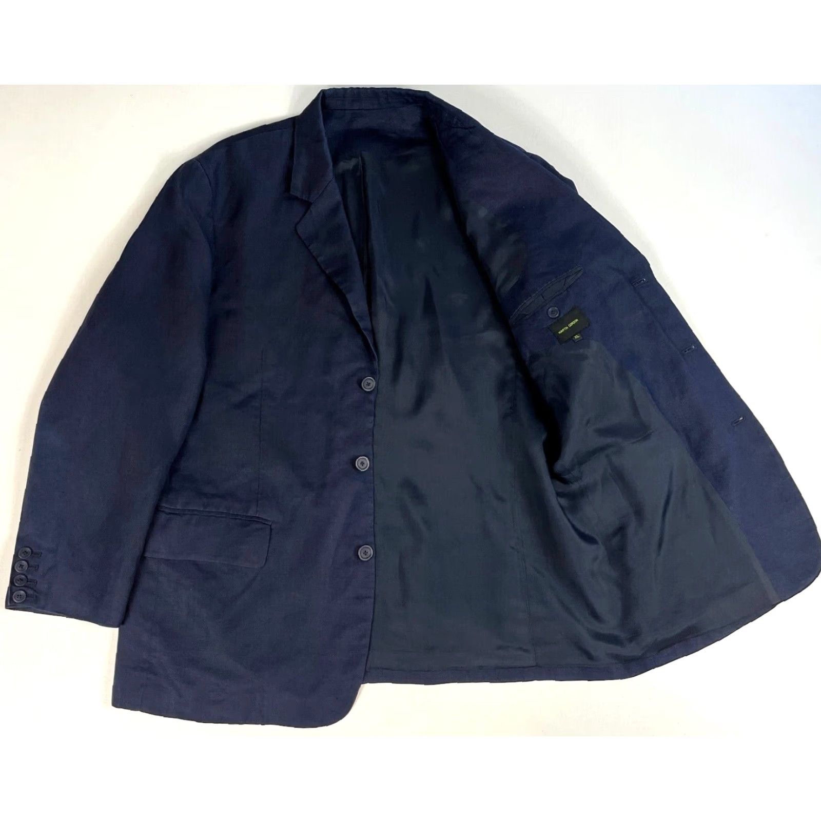 Vintage VINTAGE Martin Gordon Linen Sport Coat Jacket Navy Sz XL Size US XL / EU 56 / 4 - 3 Thumbnail